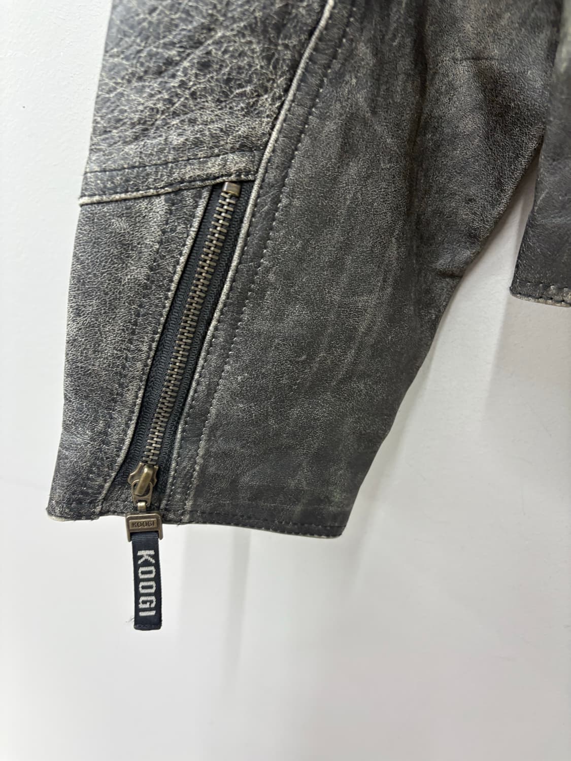 Koogi 빈티지 스트레치 디테일 가죽자켓 A3334 상품이미지7