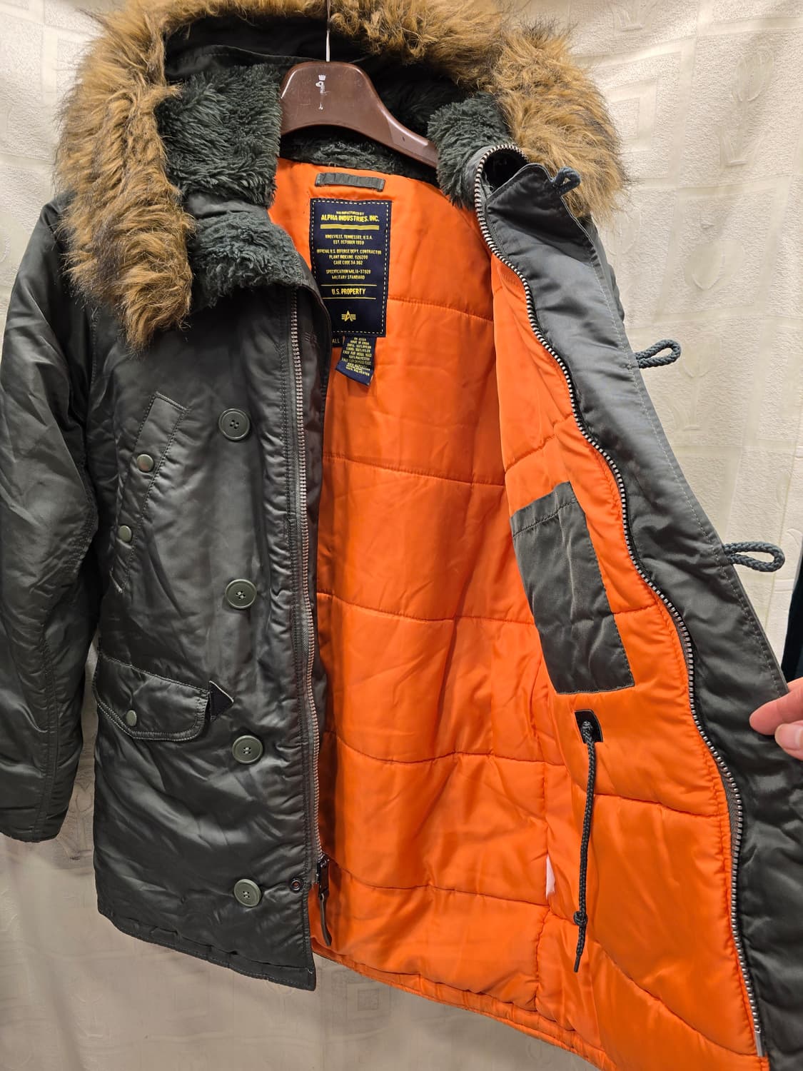 알파인더스트리 N-3B 카키 야상 S 상품이미지6