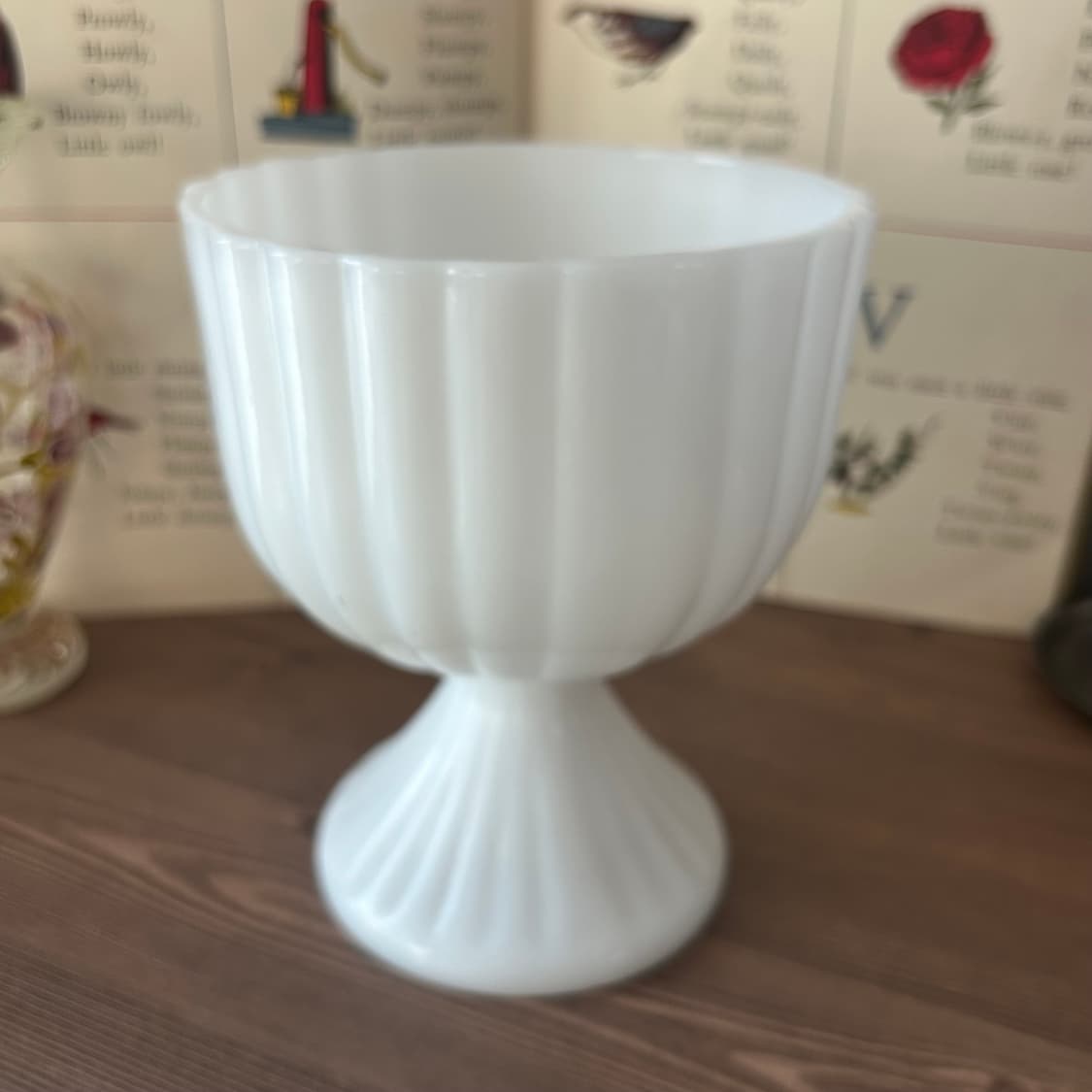 미국 빈티지 밀크글라스 화분 플랜터 상품이미지7