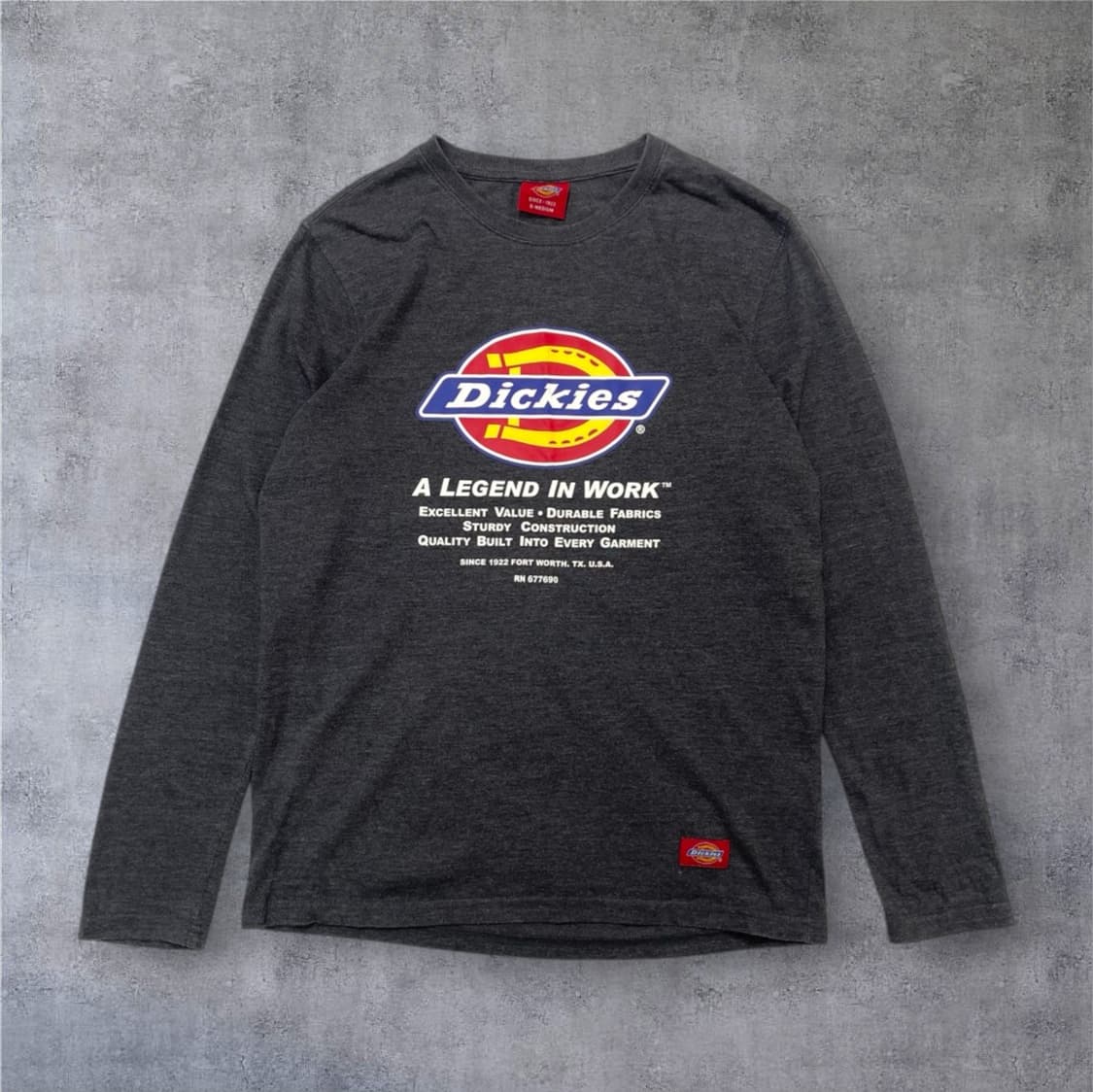 디키즈 Dickies 차콜 빅로고 롱슬리브 긴팔 티셔츠 S 상품이미지1