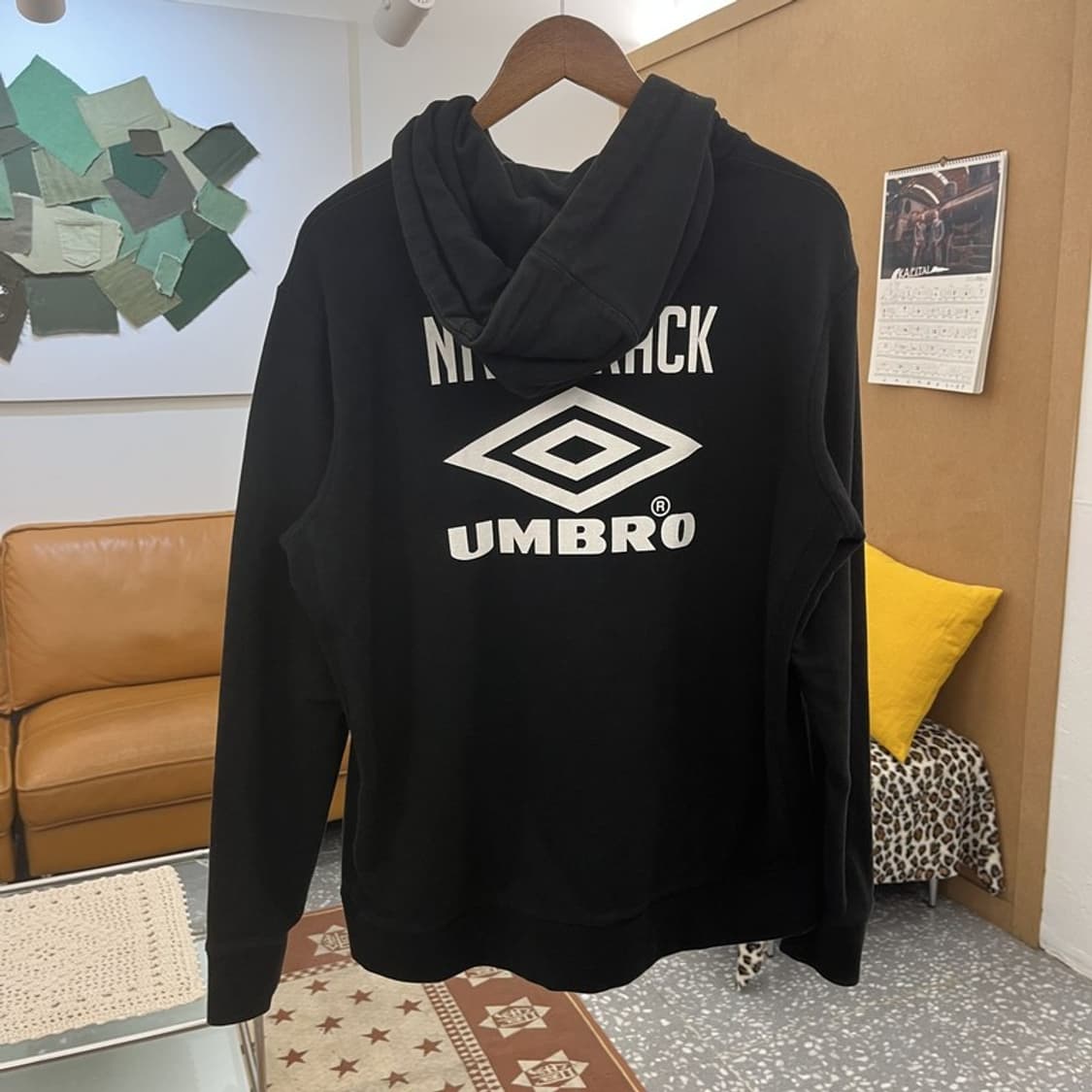 엄브로 X 니벨크랙 올드스쿨 스트릿 백로고 후드티 M C10419 상품이미지4