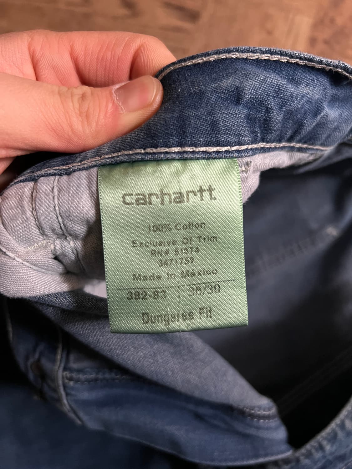 [38]칼하트 USA 덩가리핏 싱글니 워크 데님 팬츠 상품이미지9