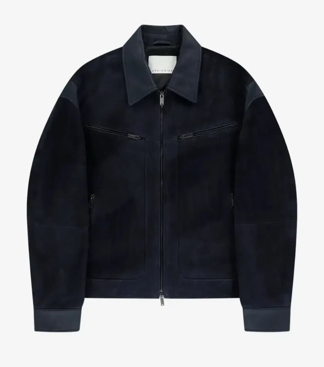 언지미크 트림 스웨이드 자켓네이비 M 상품이미지1