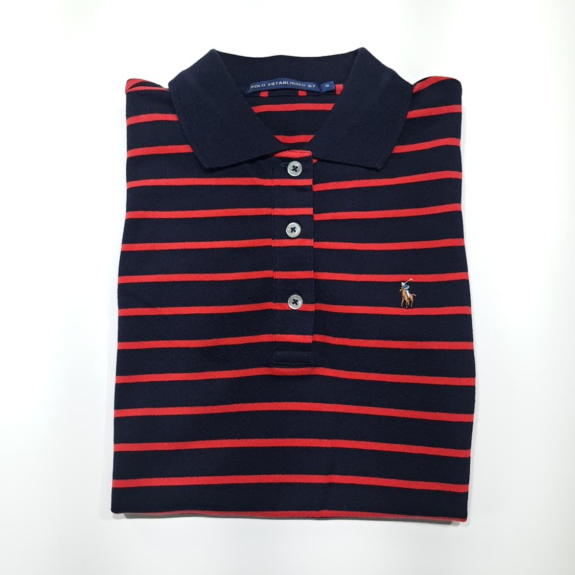 CK119 S 폴로 스트라이프 네이비 레드 카라 원피스 상품이미지7