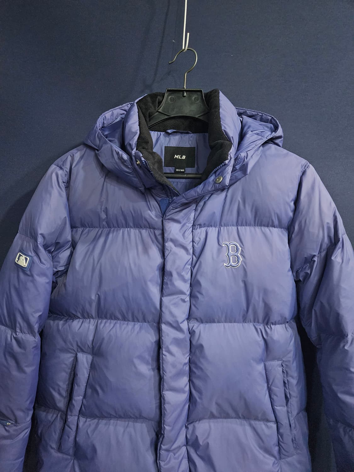 MLB 보스턴 라이트퍼플 남성 세미오버핏 90~95 구스다운 패딩  상품이미지7