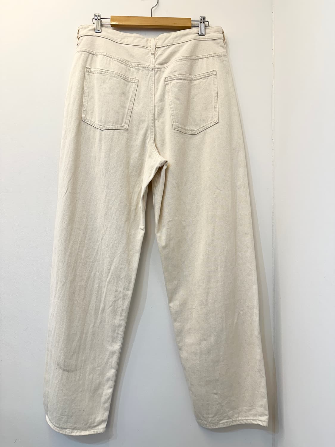 32) 코스 테이퍼드 핏 하이 라이즈 오트밀 코튼 팬츠 상품이미지2