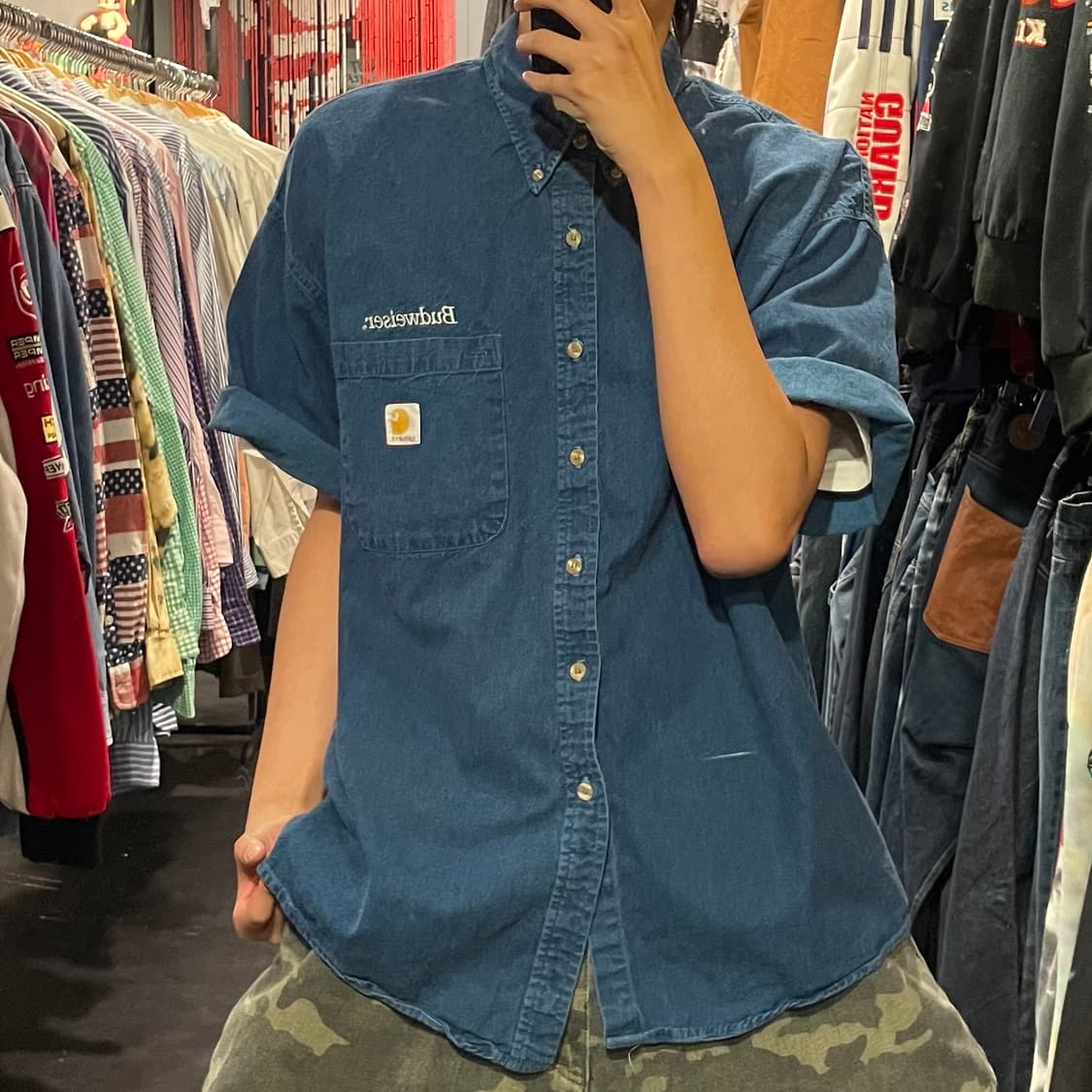 [IM] carhartt 칼하트 진청 데님 반팔셔츠 상품이미지2