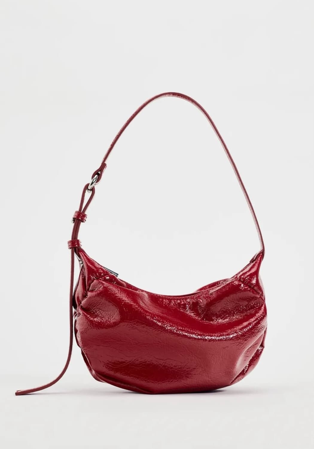 자라 레드 에나멜 셔링 숄더백 상품이미지2