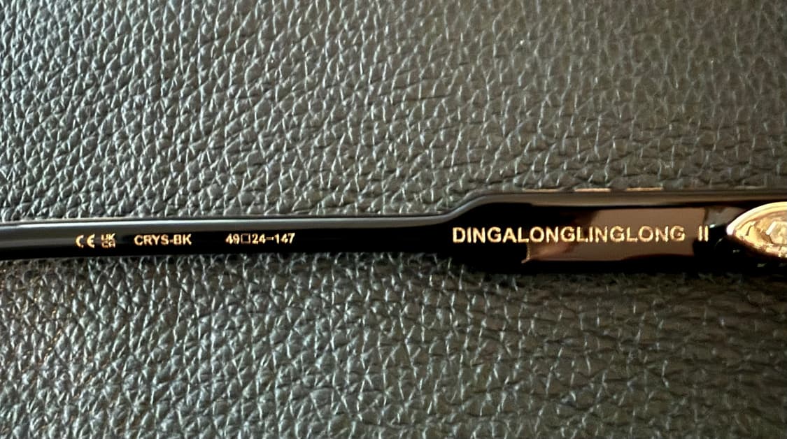 크롬하츠 딩가롱링롱2 크리스탈 블랙/골드 안경 상품이미지10