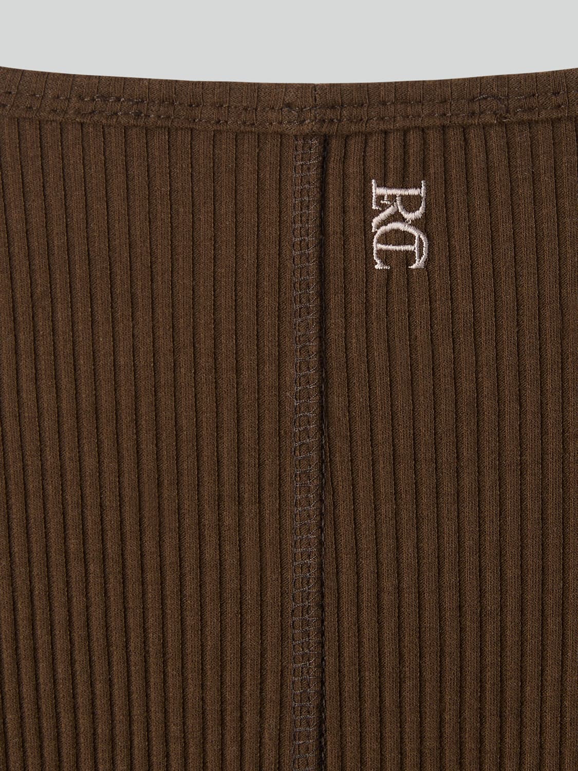 렉토 26SS 골지 립 저지 져지 탑 긴팔 롱슬리브 티셔츠 브라운 상품이미지9