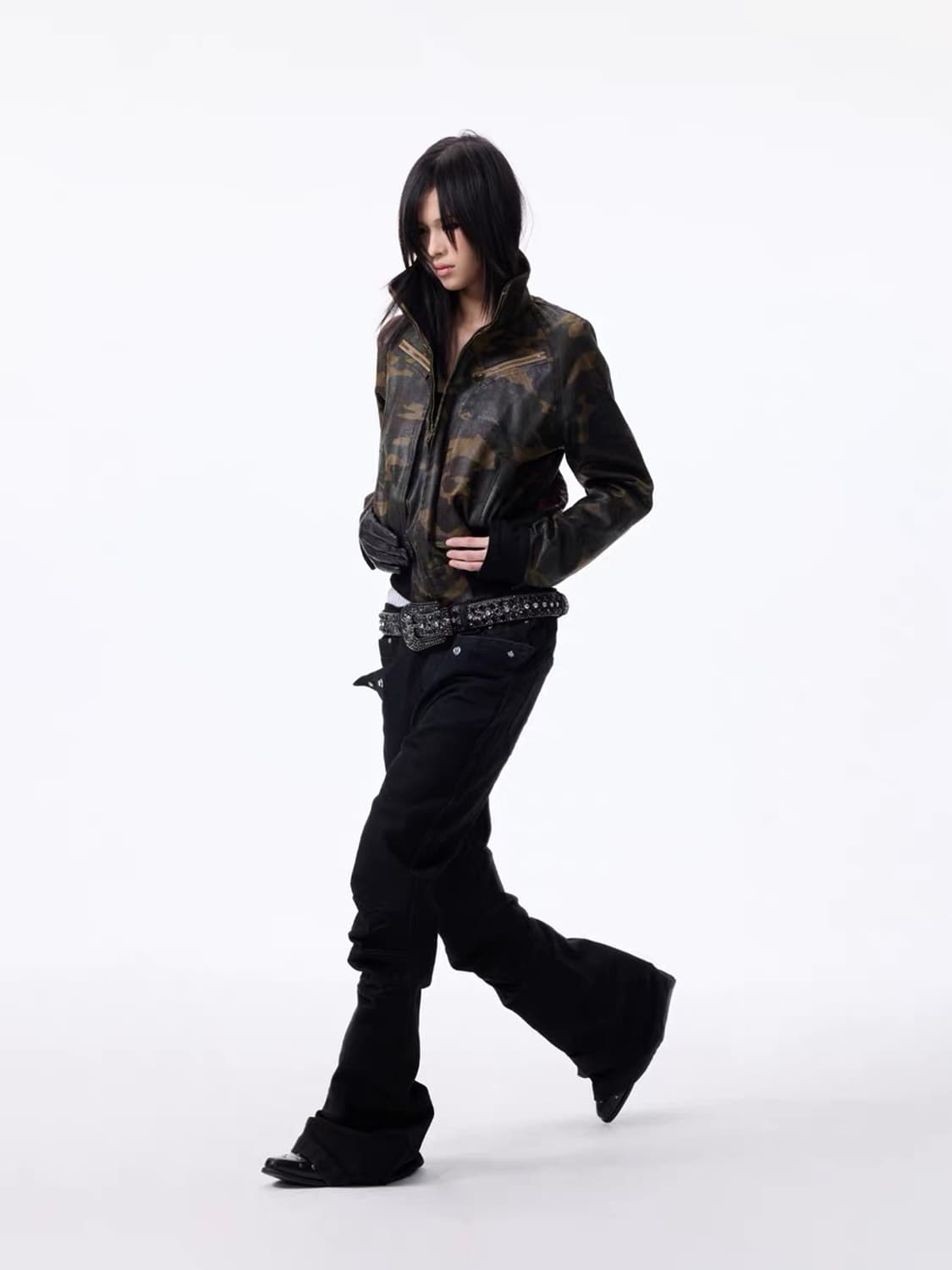 Lightinus Wax Camouflage crop jacket 상품이미지5