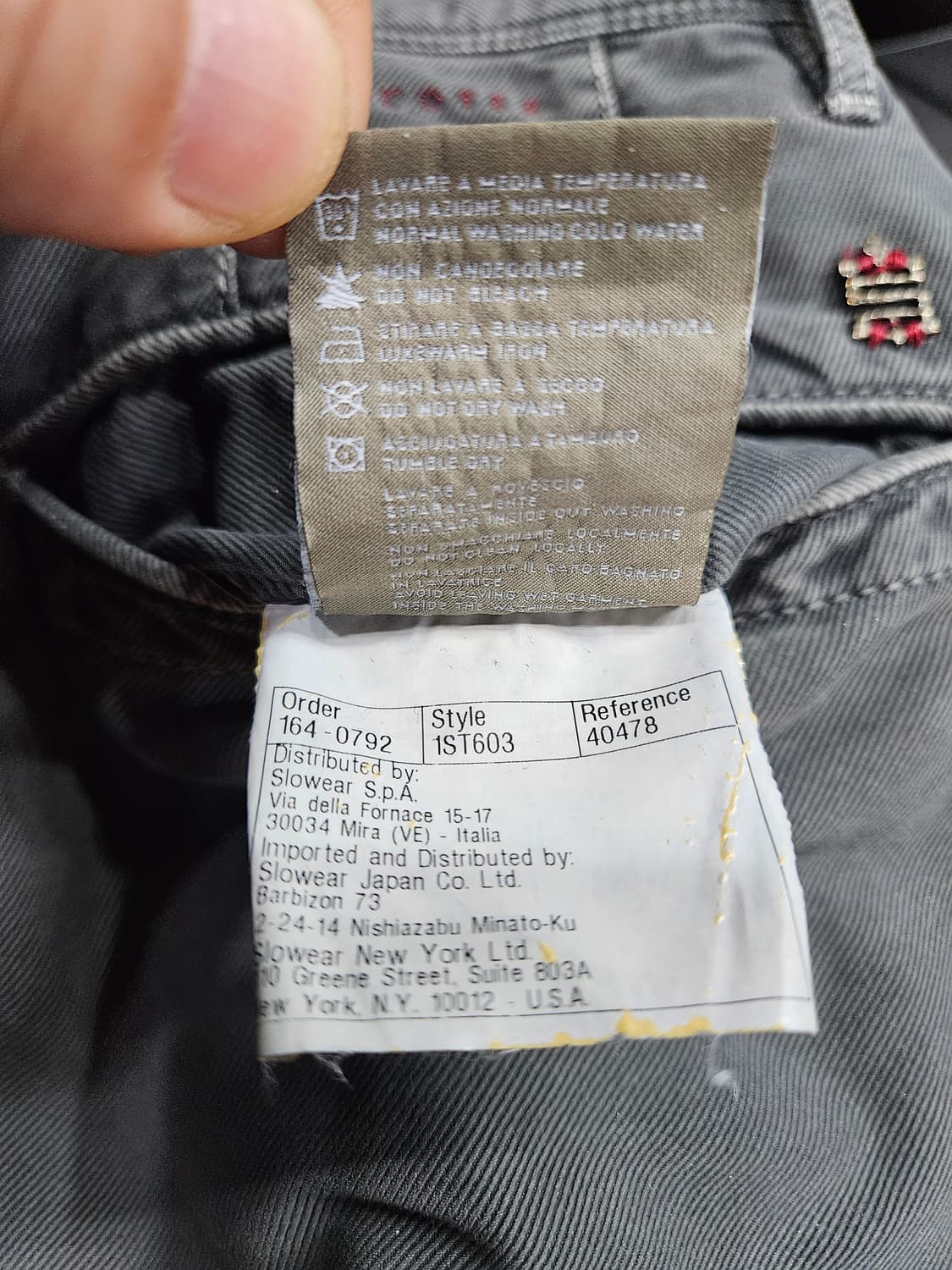 인코덱스 다크그레이 남성 슬림핏 허리 30 빈티지 데님팬츠  상품이미지8