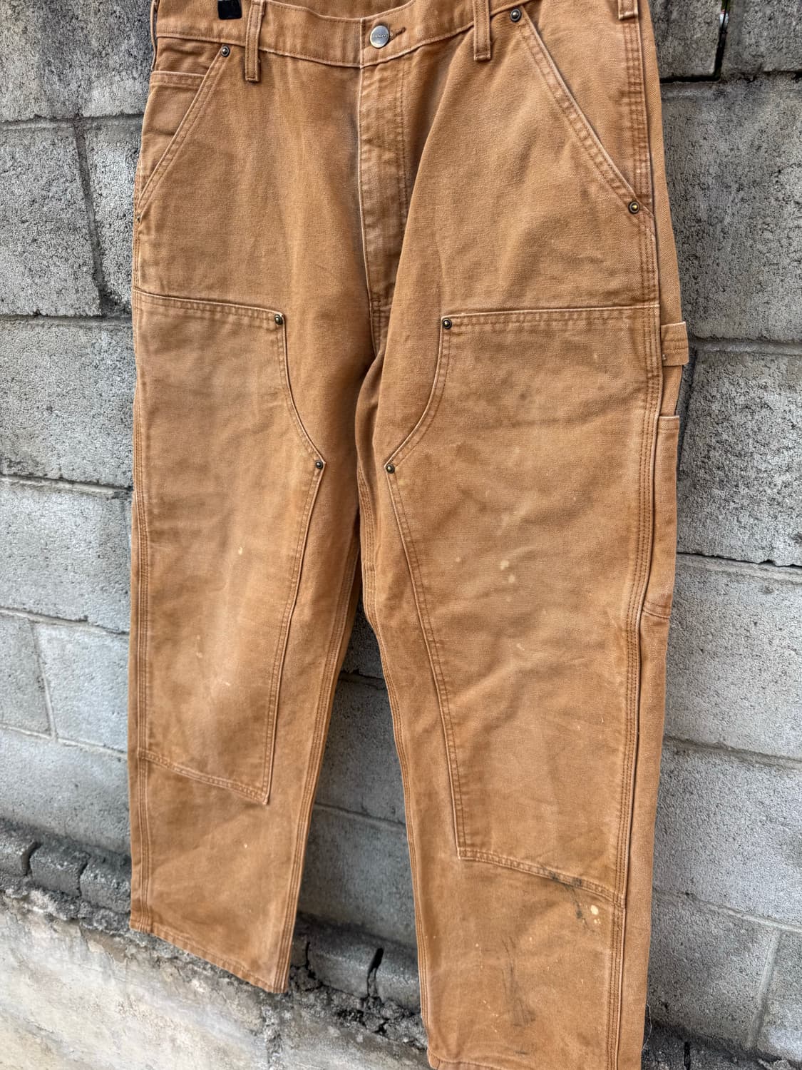 칼하트 빈티지 b136 브라운 더블니 카펜터 워크 팬츠 34/32 상품이미지3
