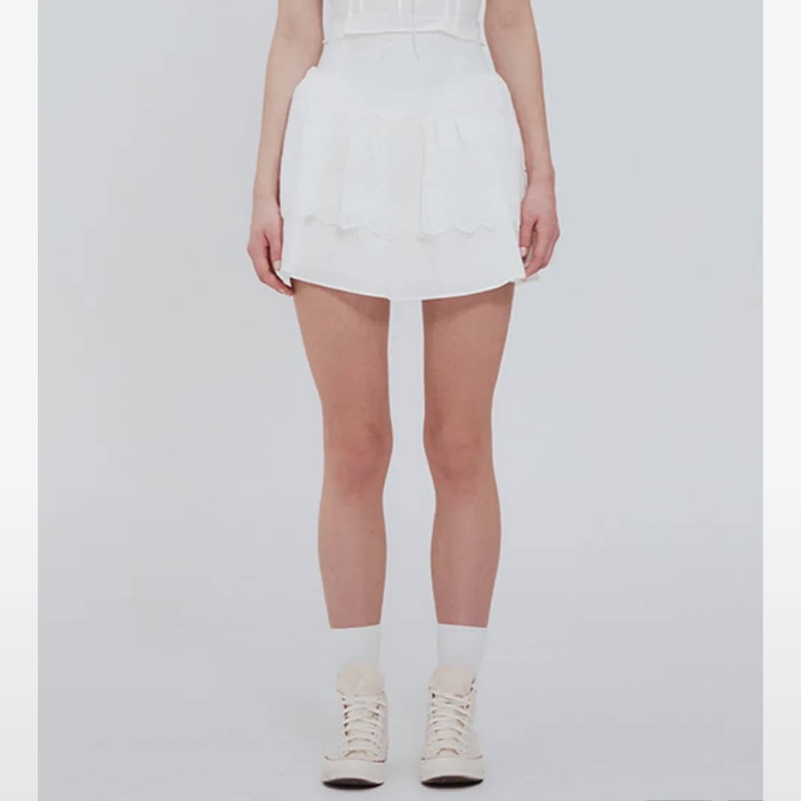 (새상품) 낫유어로즈 아이린 스커트 아이보리 미듐 상품이미지1