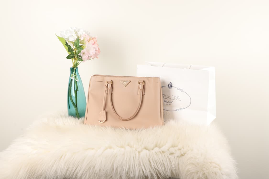 프라다 갤러리아 사피아노 미디움 토트백 핑크베이지 상품이미지1