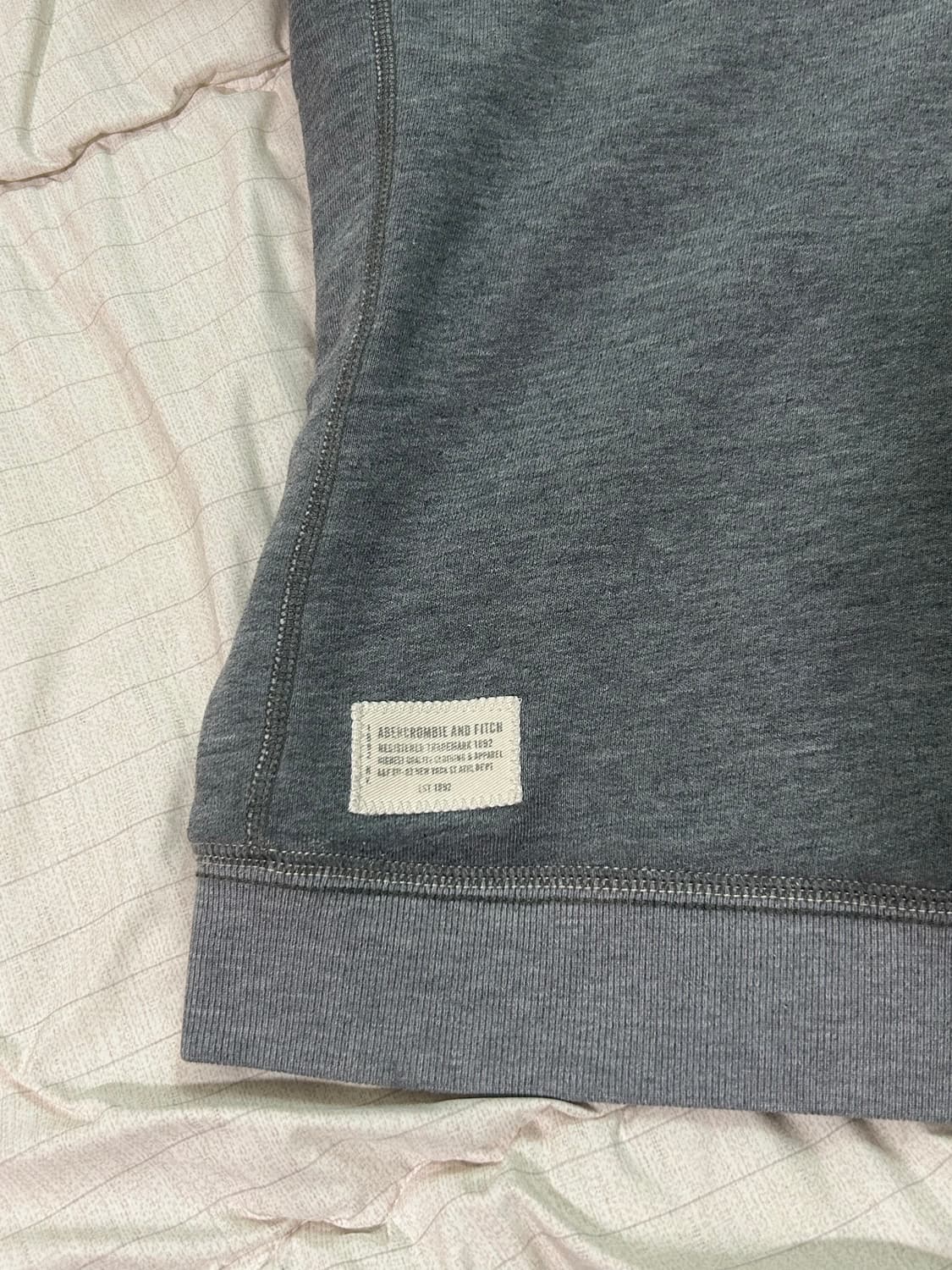 유일매물 대대장 아베크롬비 딱붙 진그레이 팔 패치 후드집업 상품이미지9