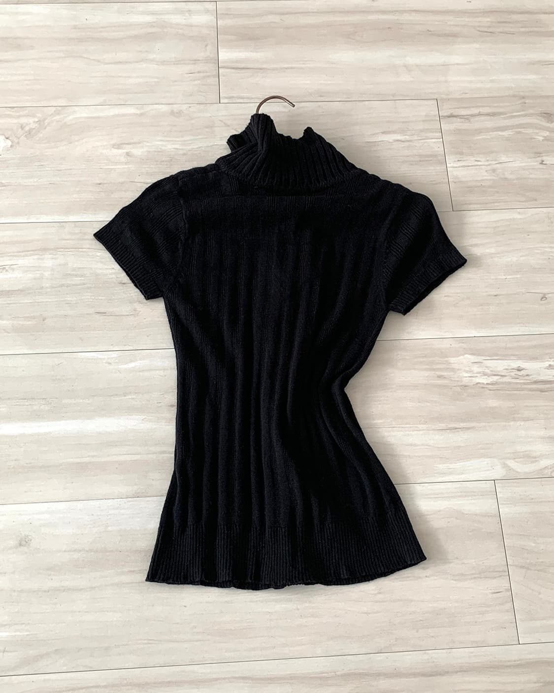 Black casual turtleneck knit top 상품이미지10