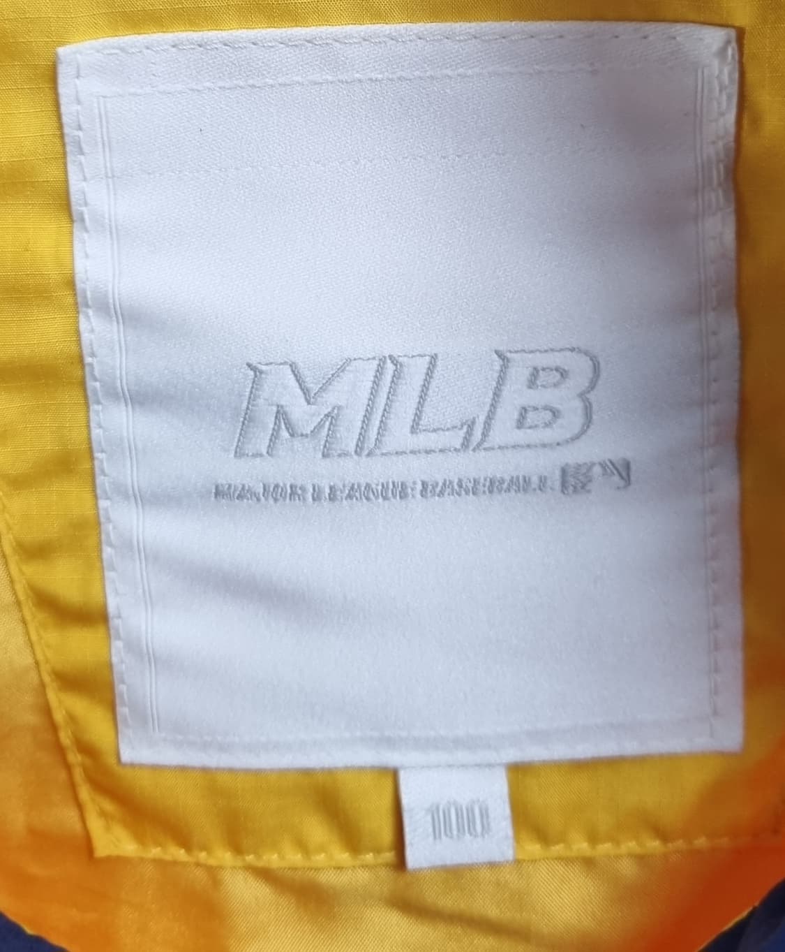 L (100) MLB 엠엘비 뉴욕양키스 옐로우+네이비 후드 바람막이 상품이미지3