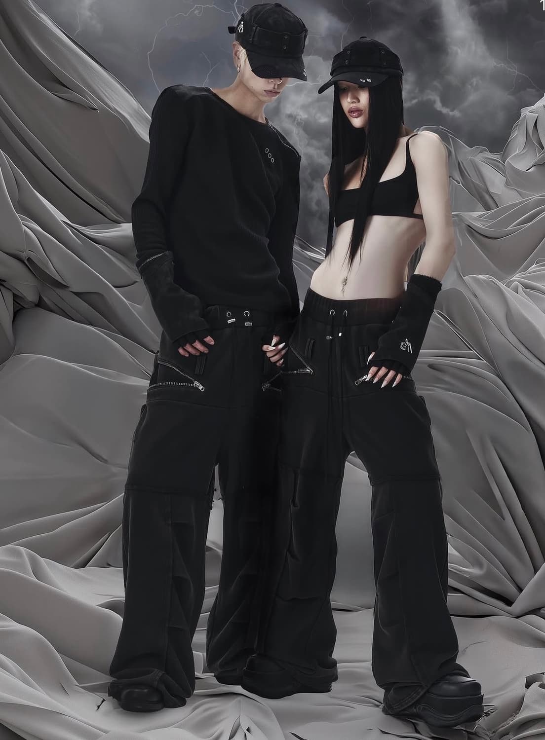 보니앤키예 Distressed Seam Zipper Pants 1size 상품이미지4