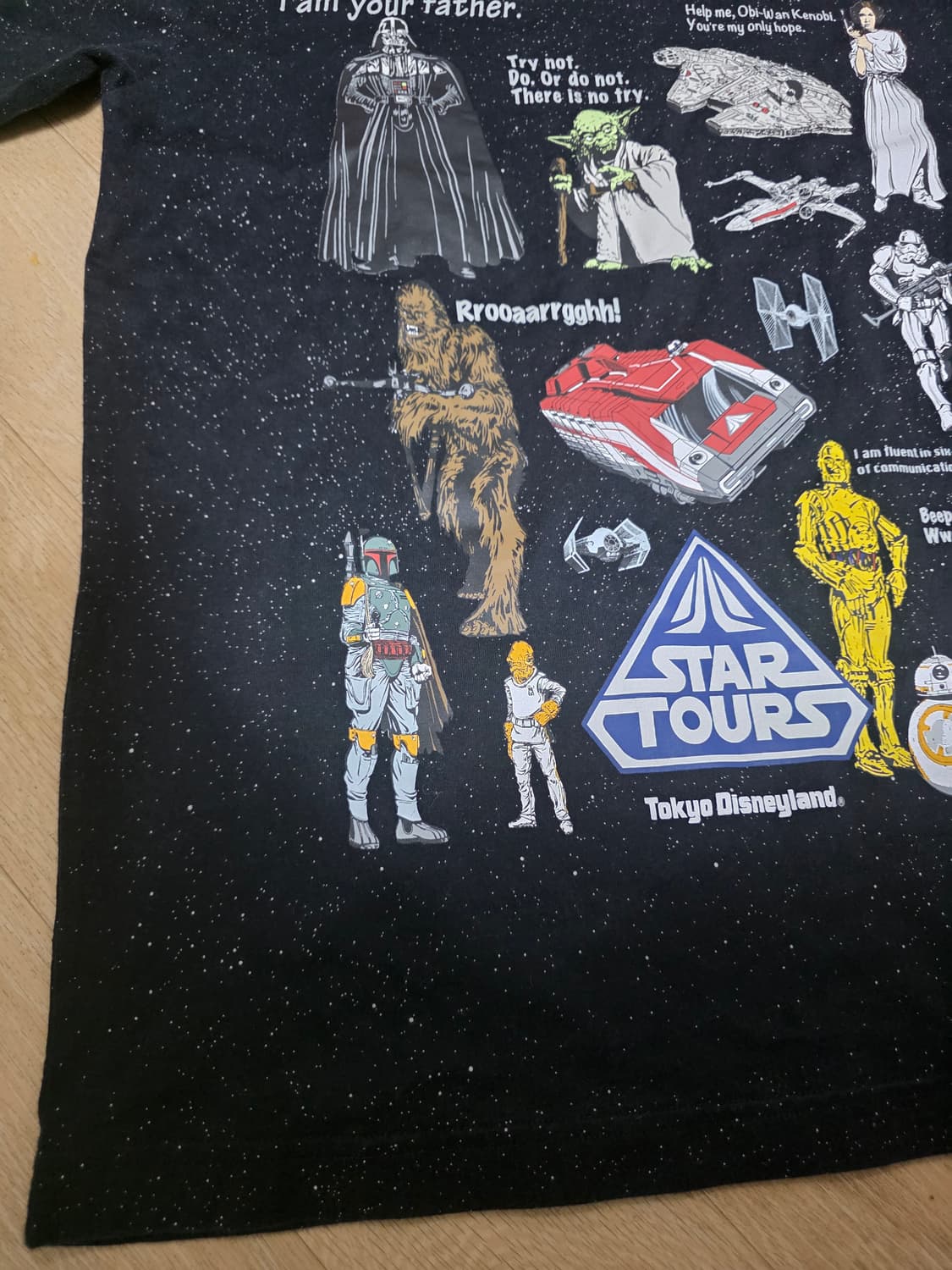 도쿄 디즈니 스타워즈 프린팅 반팔티 상품이미지3