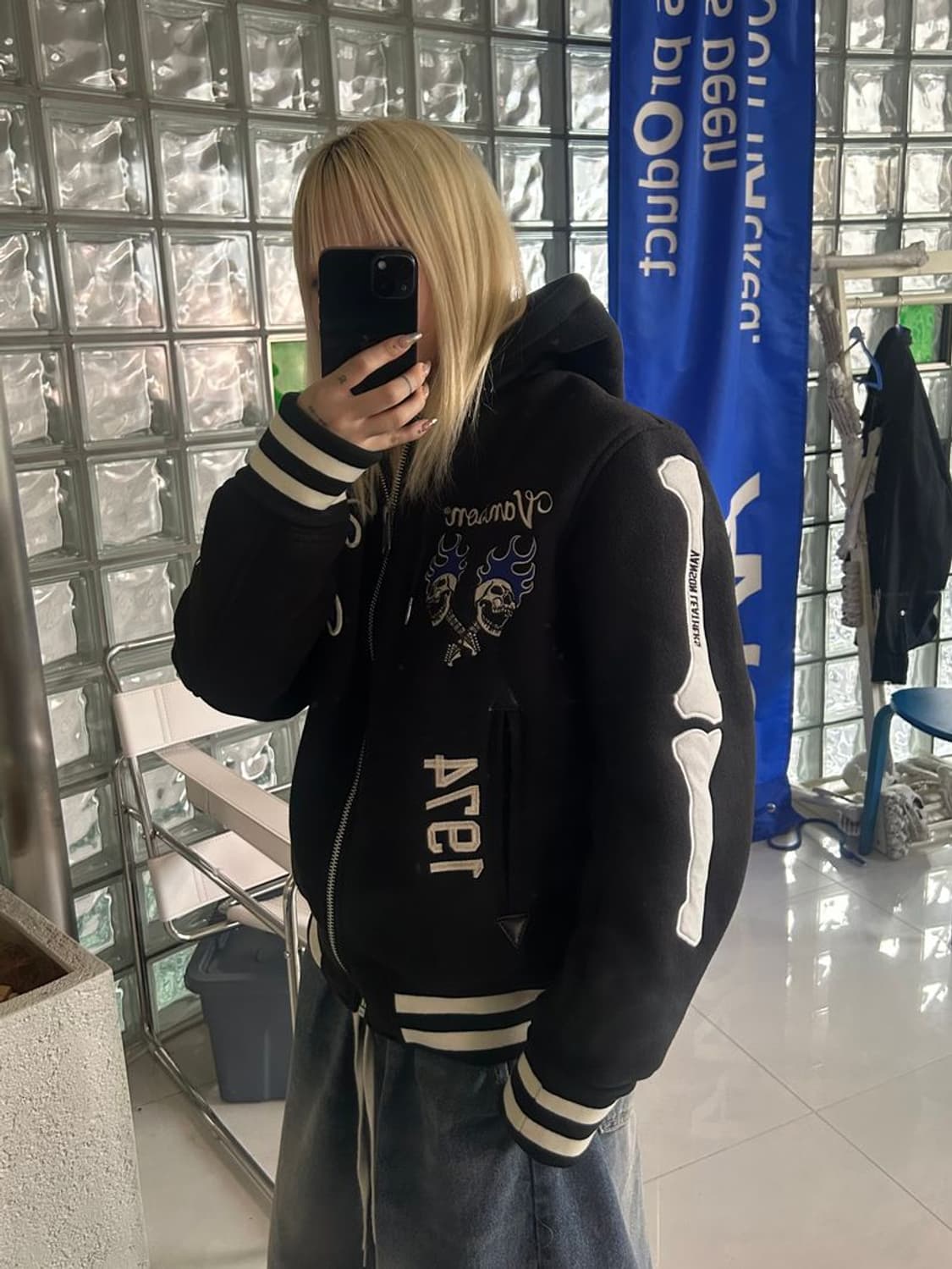 VARSITY JACKET 크롭 바시티 재킷 AAV-2601 상품이미지3