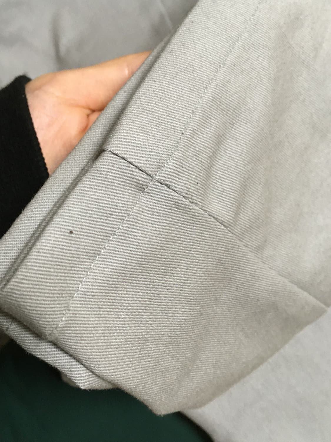 오호스 별 모양 장식 부츠컷 팬츠 그레이 상품이미지4