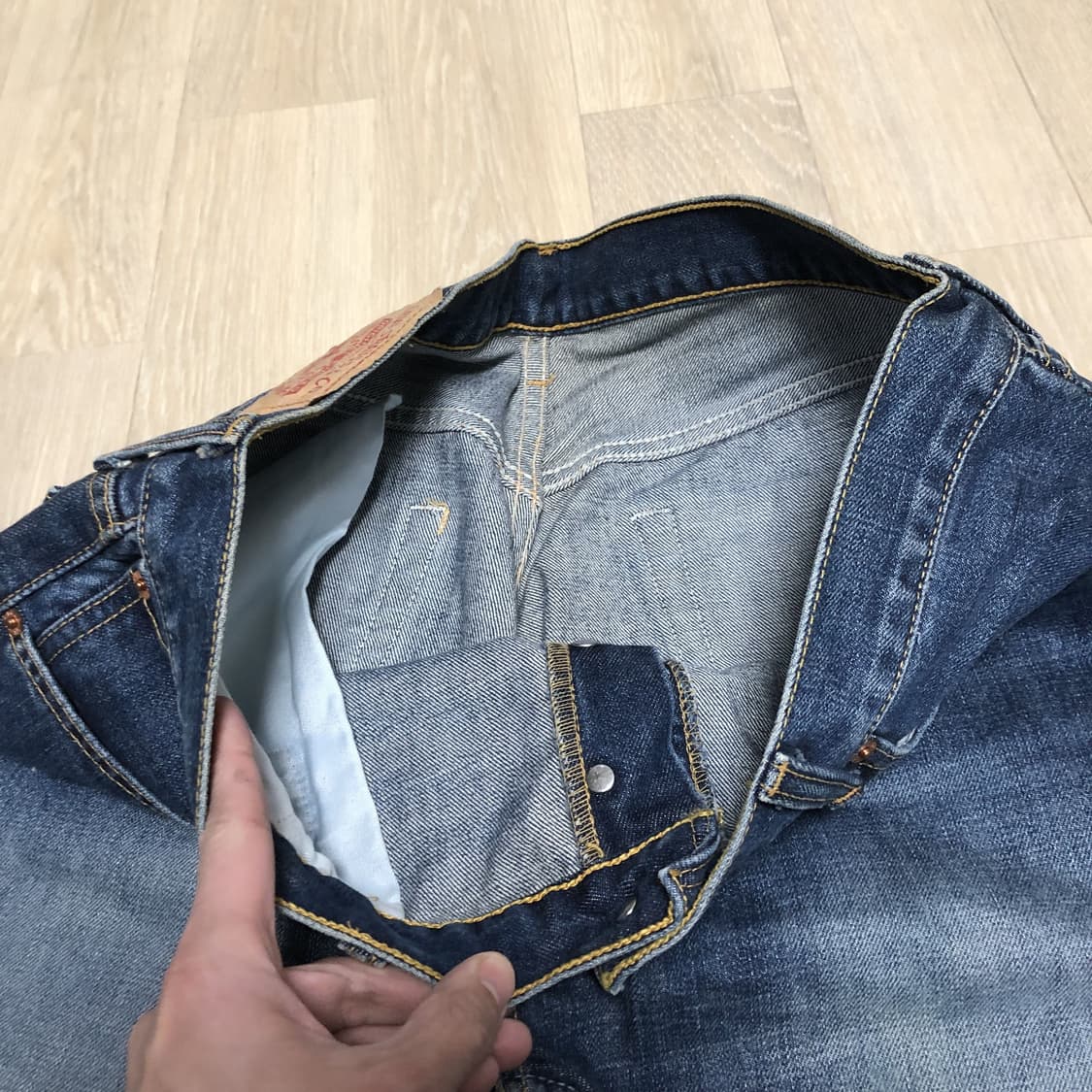 (33) 00's 리바이스 508 버튼플라이 와이드핏 워시드 데님 상품이미지6