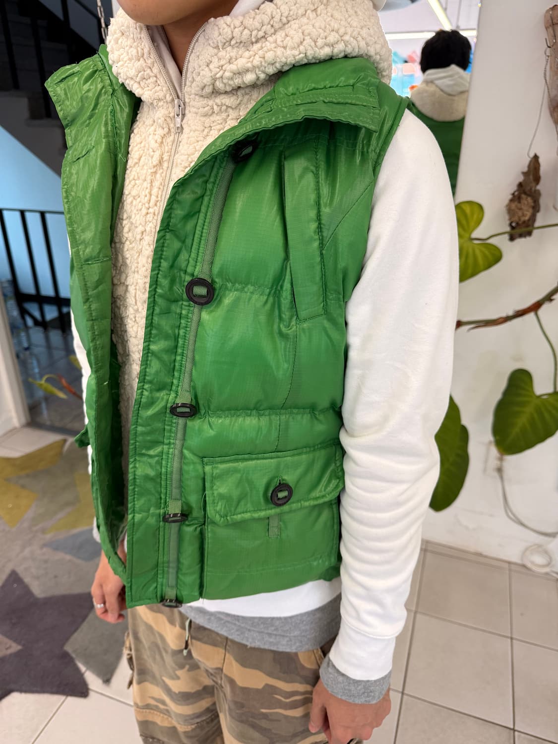fleece layered padding vest 상품이미지3