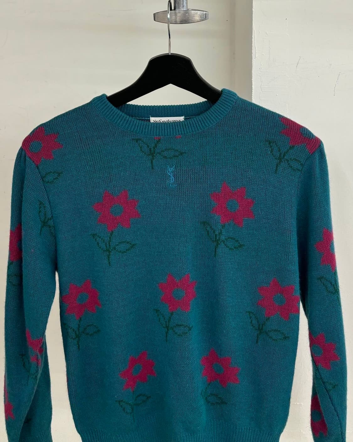 입생로랑 티파니블루 플로럴 니트 상품이미지2