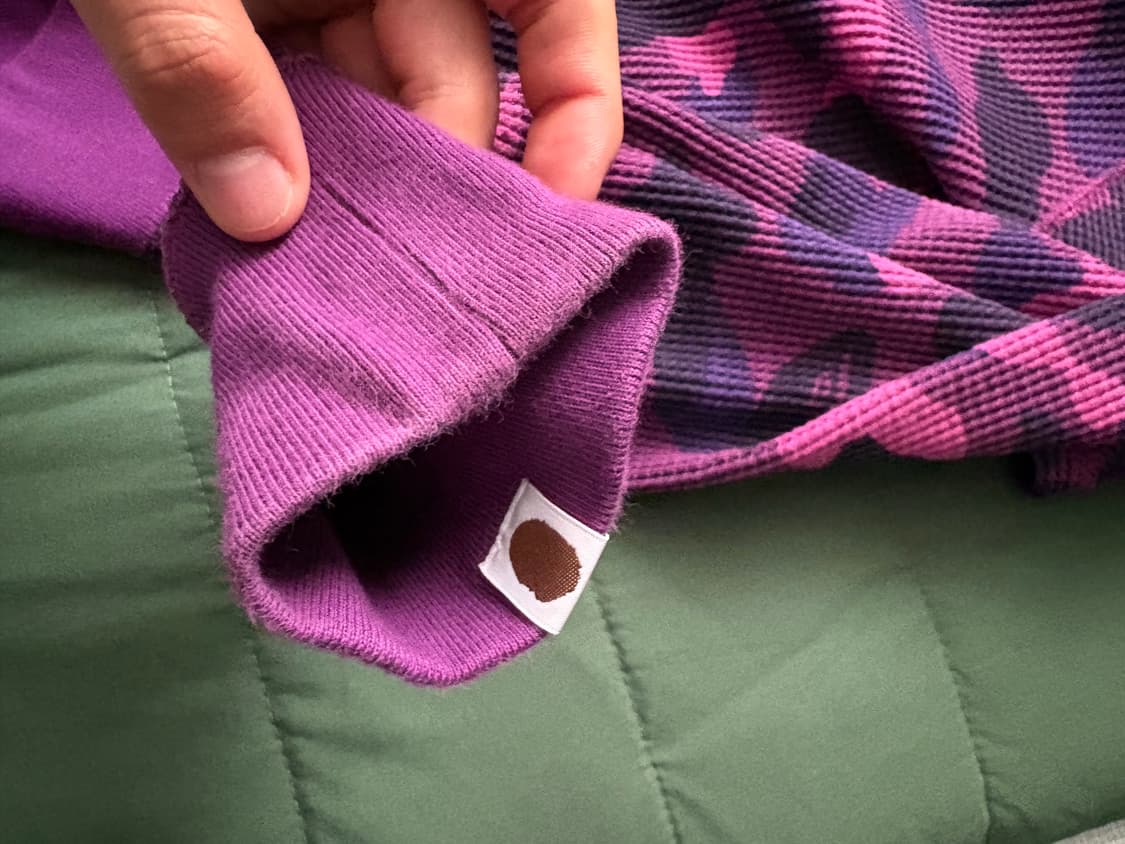 베이프 카모 원포인트컬러 와플 후드집업 상품이미지7