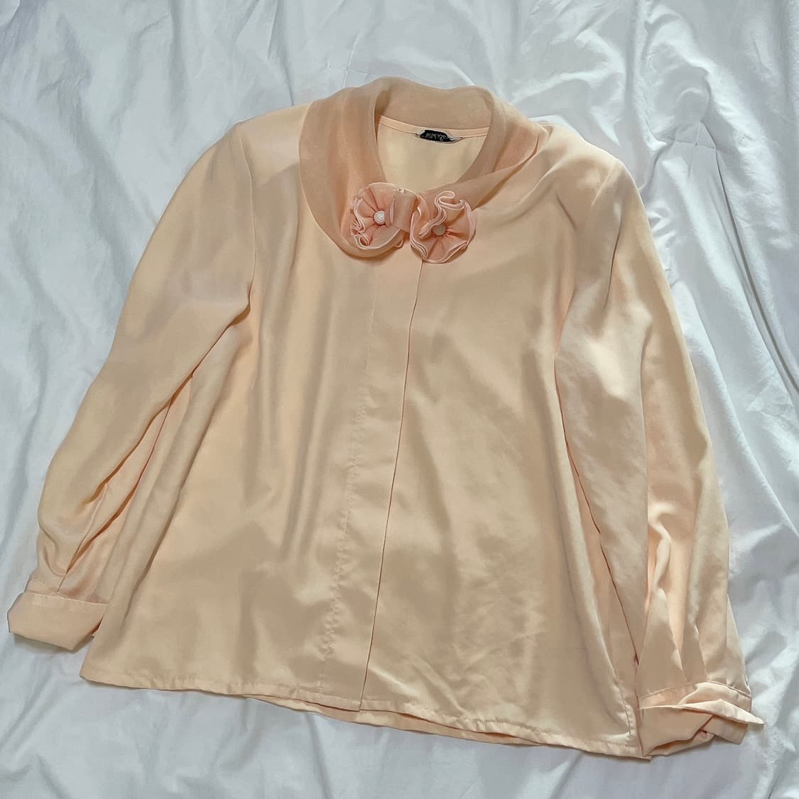 빈티지 ) 꽃카라 피치블라우스 상품이미지2