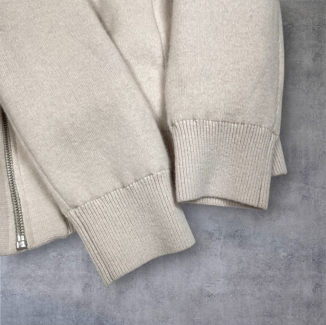 헤지스 Hazzys 아이보리 니트 집업 95 상품이미지5
