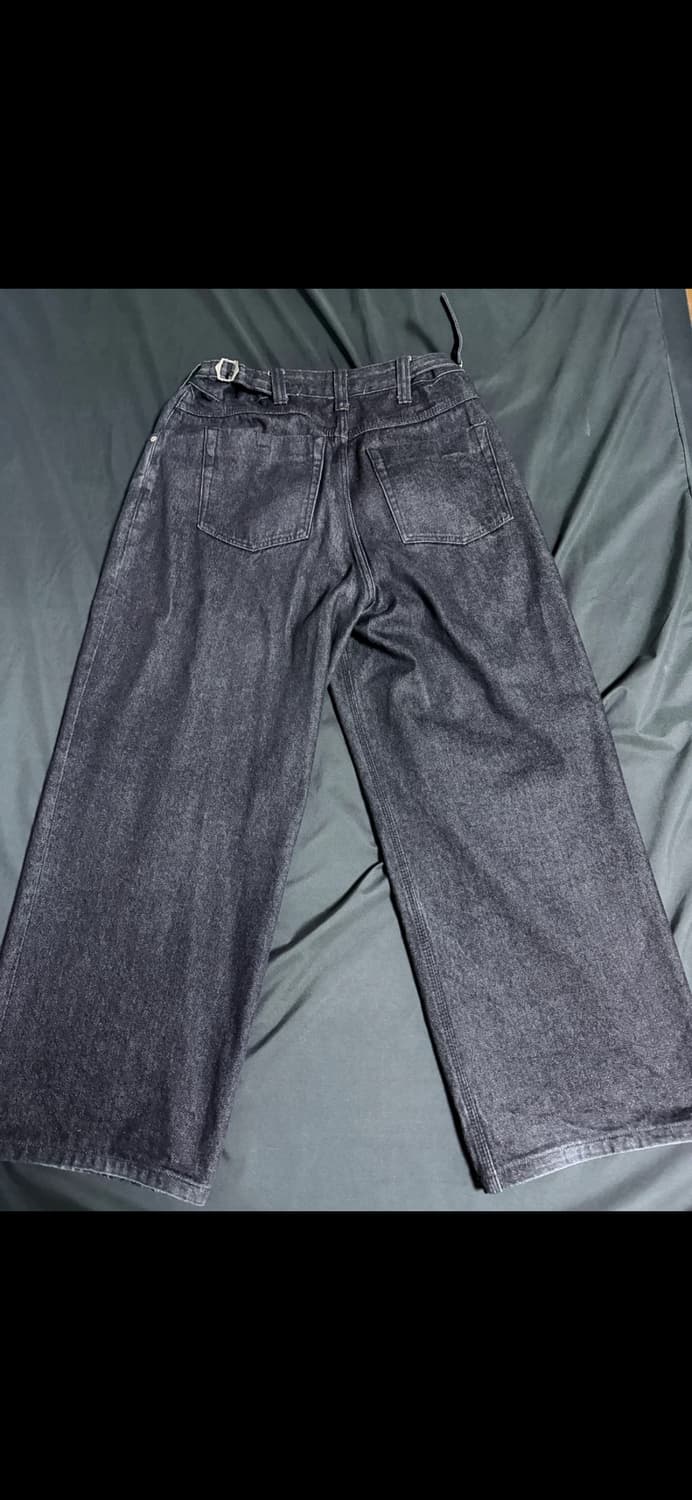 노운 와이드 데님 팬츠 블랙(0) 상품이미지3