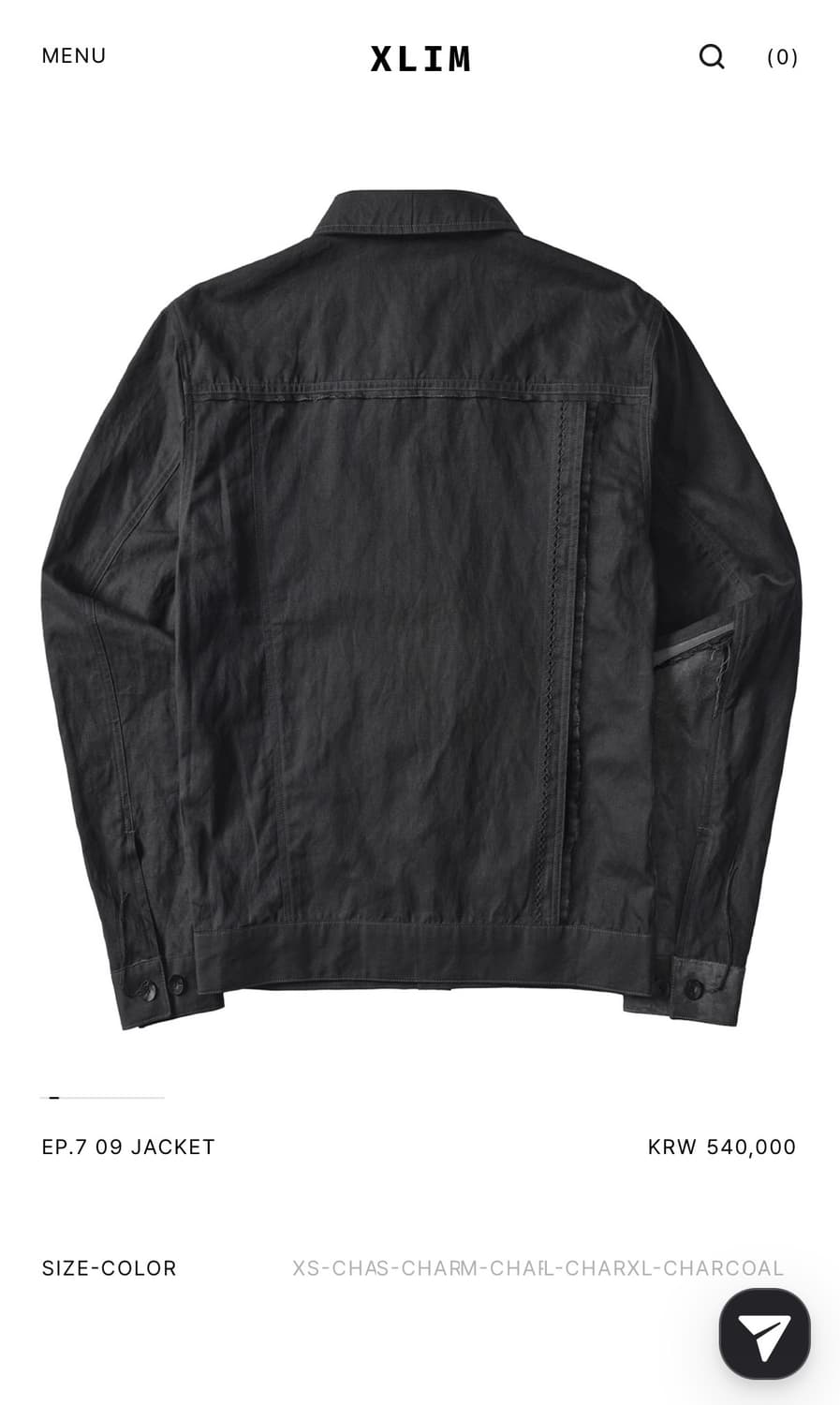 [급처] 엑슬림 ep.7 09 jacket charcoal 상품이미지3