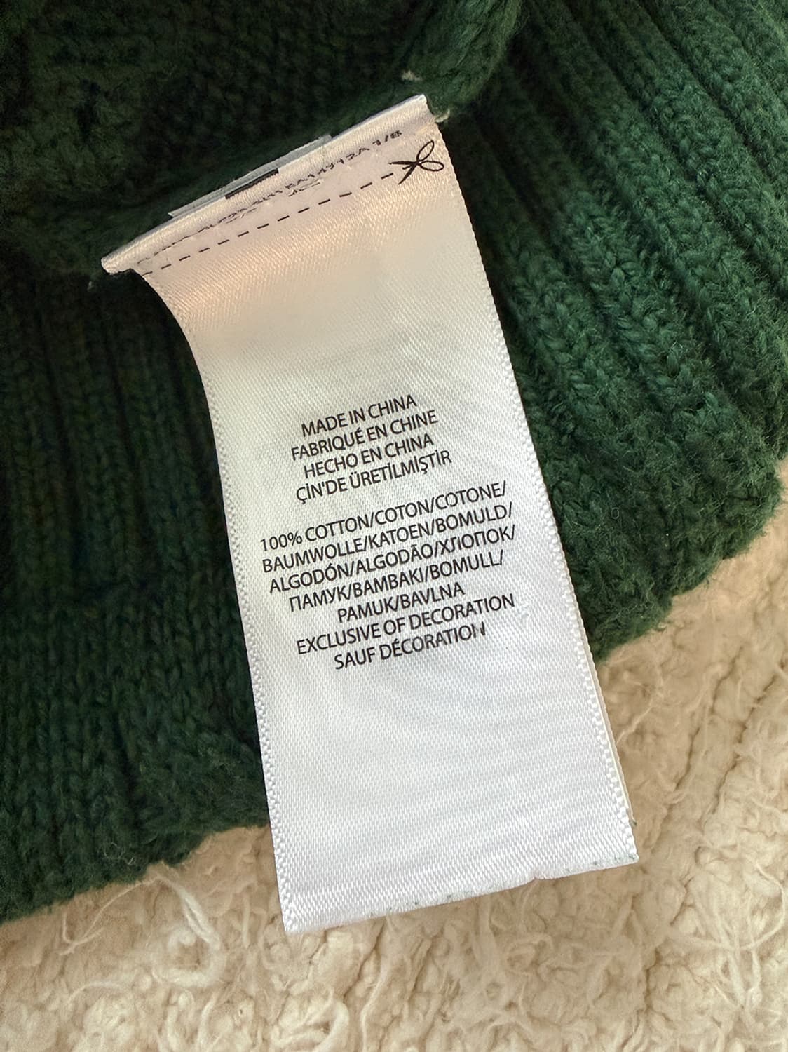 폴로 딥그린 케이블 니트 상품이미지6