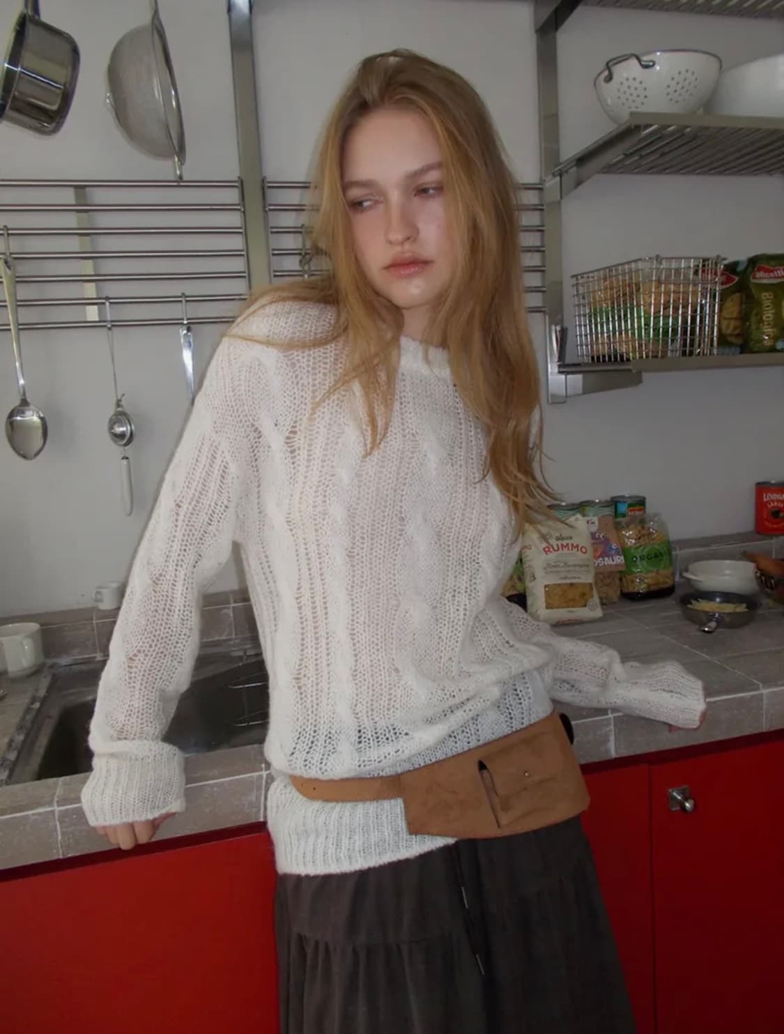 에트몽 hairy cable pullover knit  상품이미지1