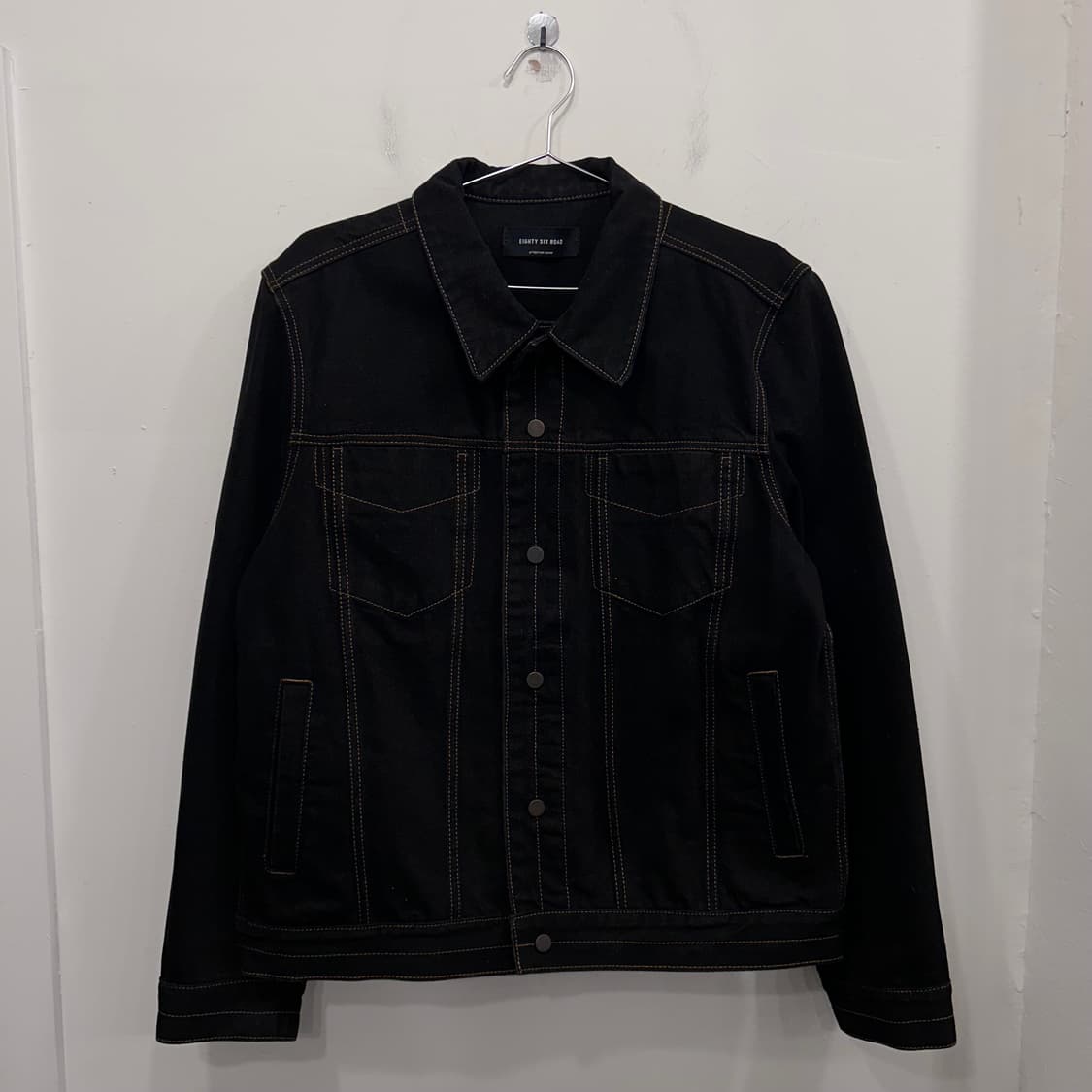 86로드 데님 스티치 샐비지 흑청 트러커자켓 상품이미지2