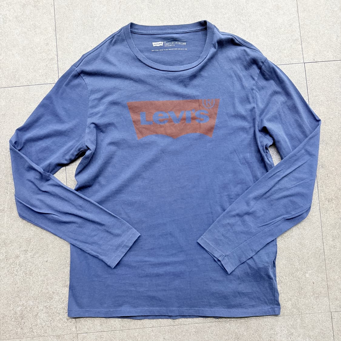 리바이스 빅로고 긴팔 티셔츠 블루 (M)  상품이미지2
