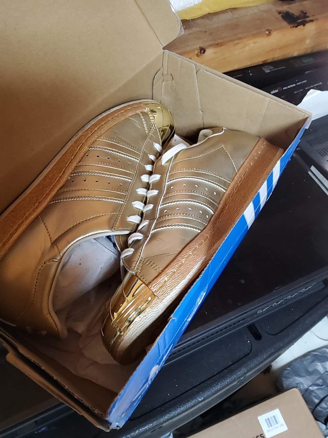 아디다스 슈버스타 골드메탈토 스니커즈 260-265 레어 상품이미지4