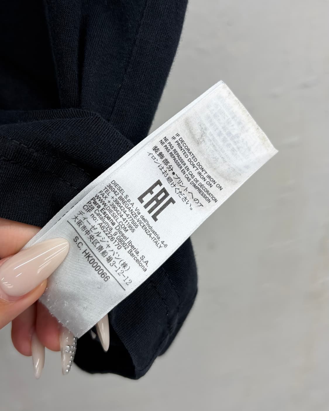 디젤 레터링 반팔 티셔츠 블랙 상품이미지8