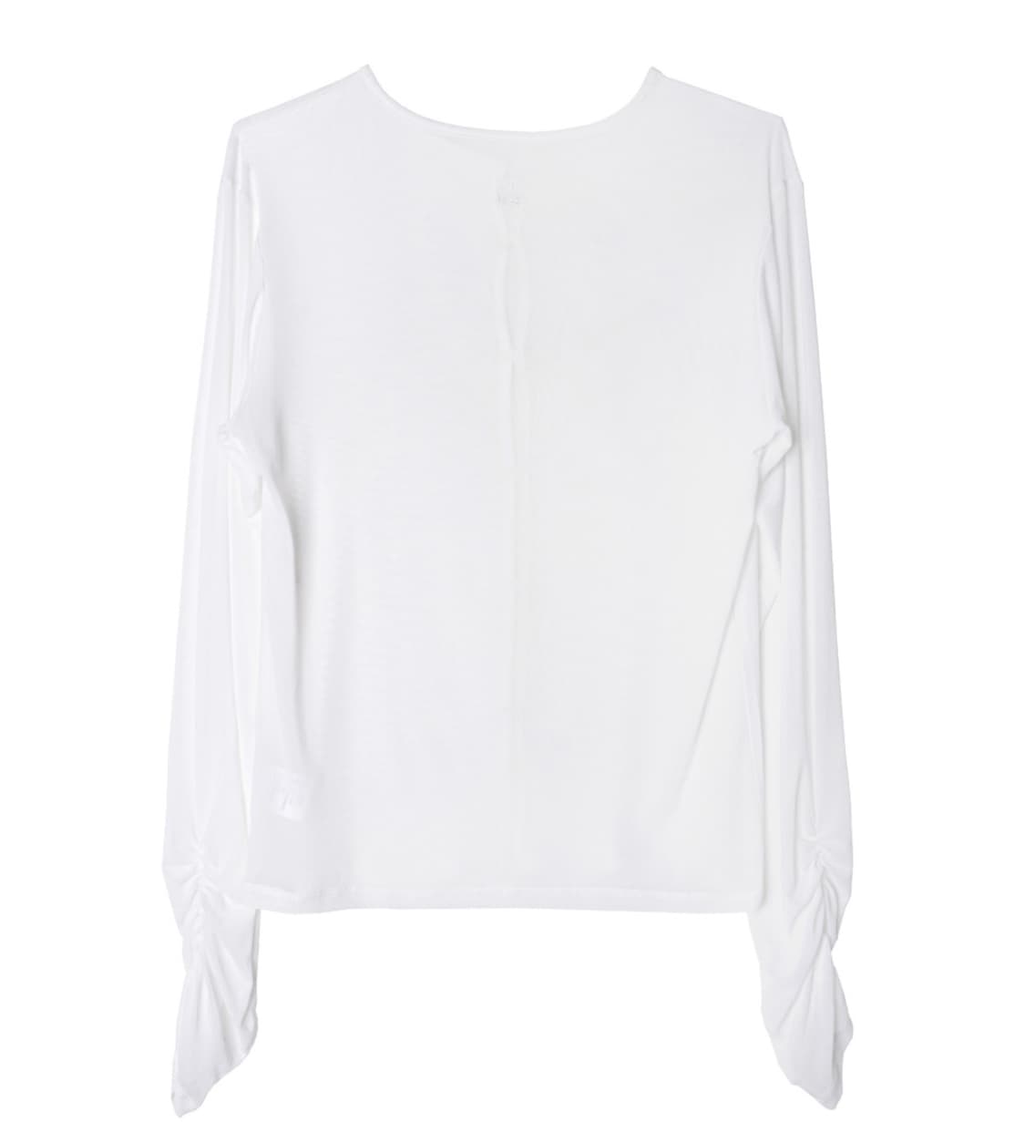 WRINKLE MESH CARDIGAN WHITE 상품이미지4