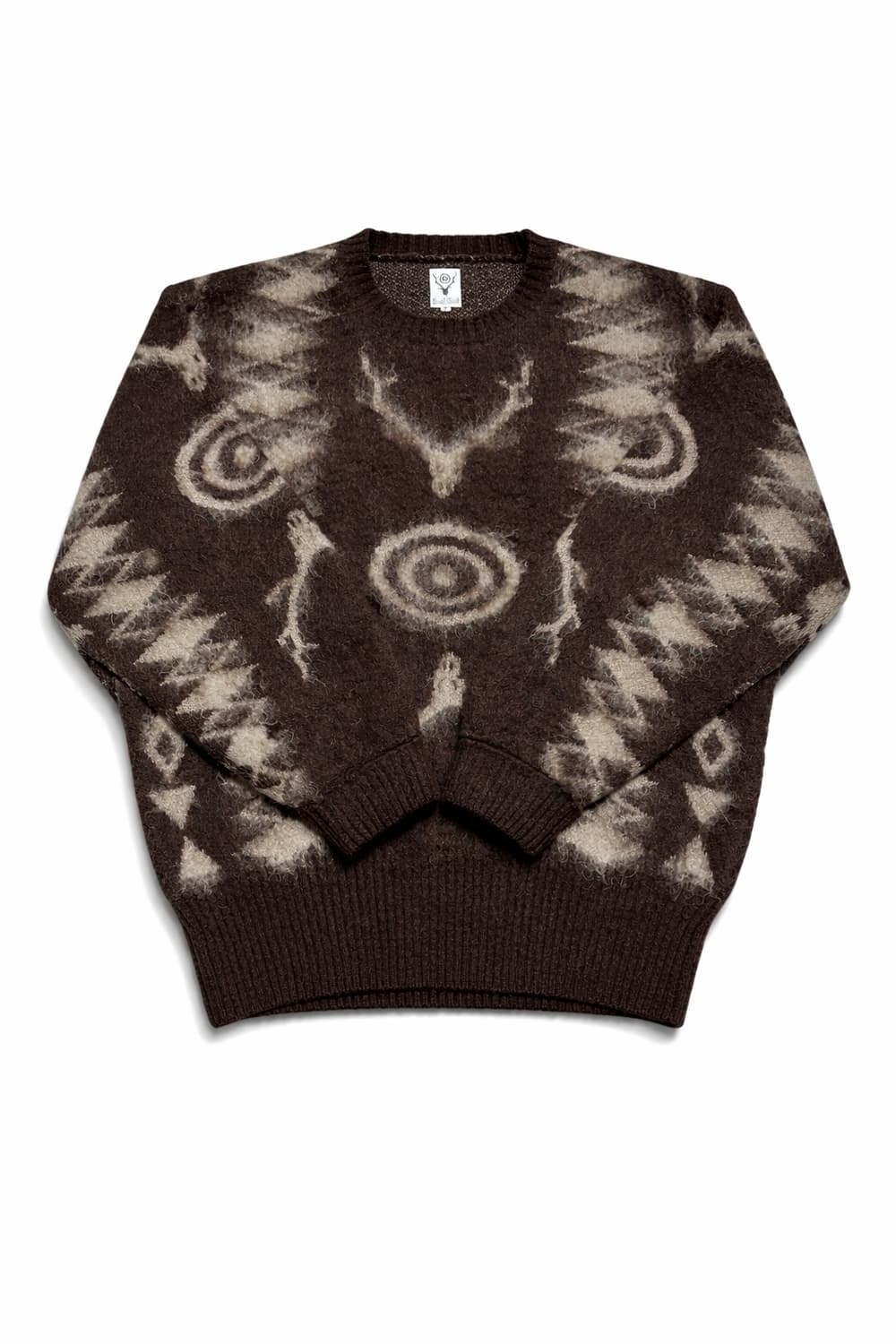 남이서팔 South2 West8 모헤어 울 니트 스웨터 브라운 L 상품이미지1