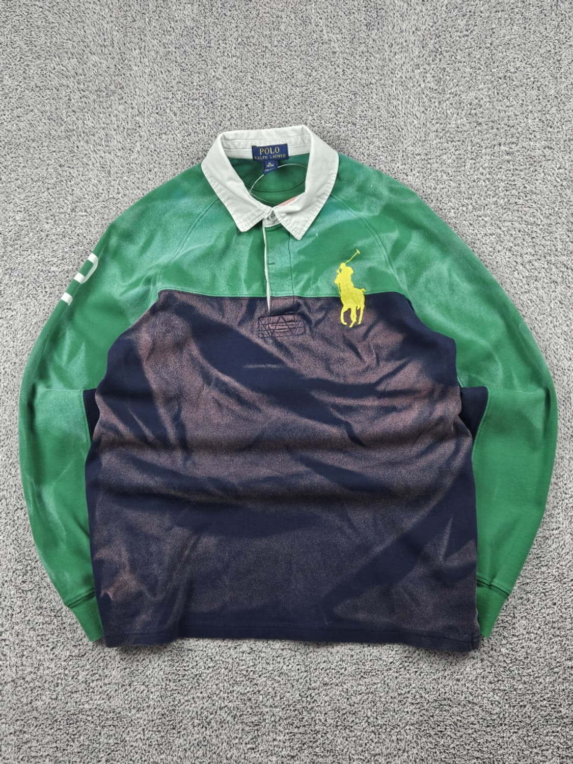 폴로랄프로렌 다잉워시드 커스텀 배색 럭비 티셔츠 ( XL )/ 10361 상품이미지1