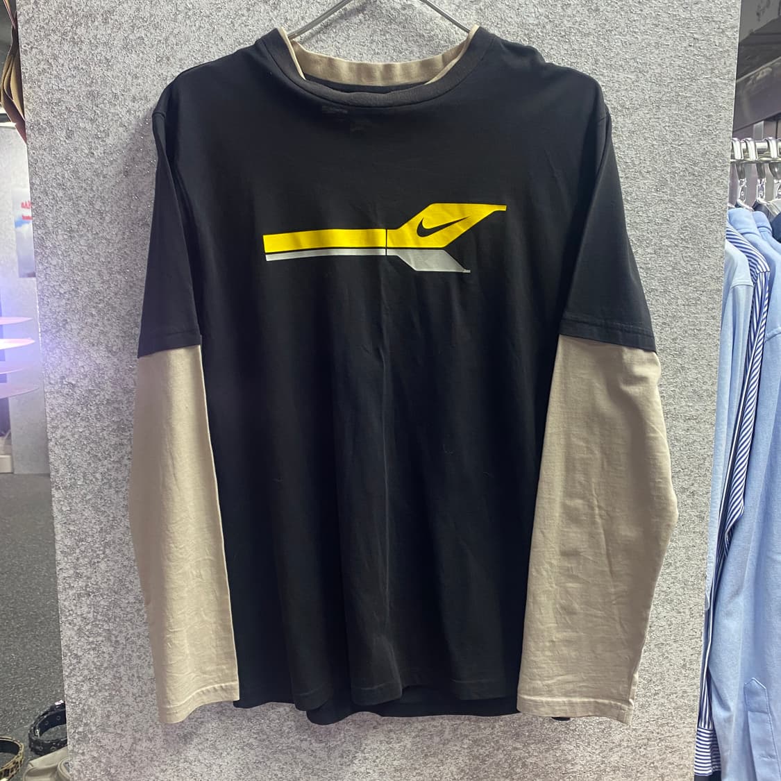 나이키 스우시 배색 레이어드 롱슬리브 티셔츠 B3857 상품이미지2