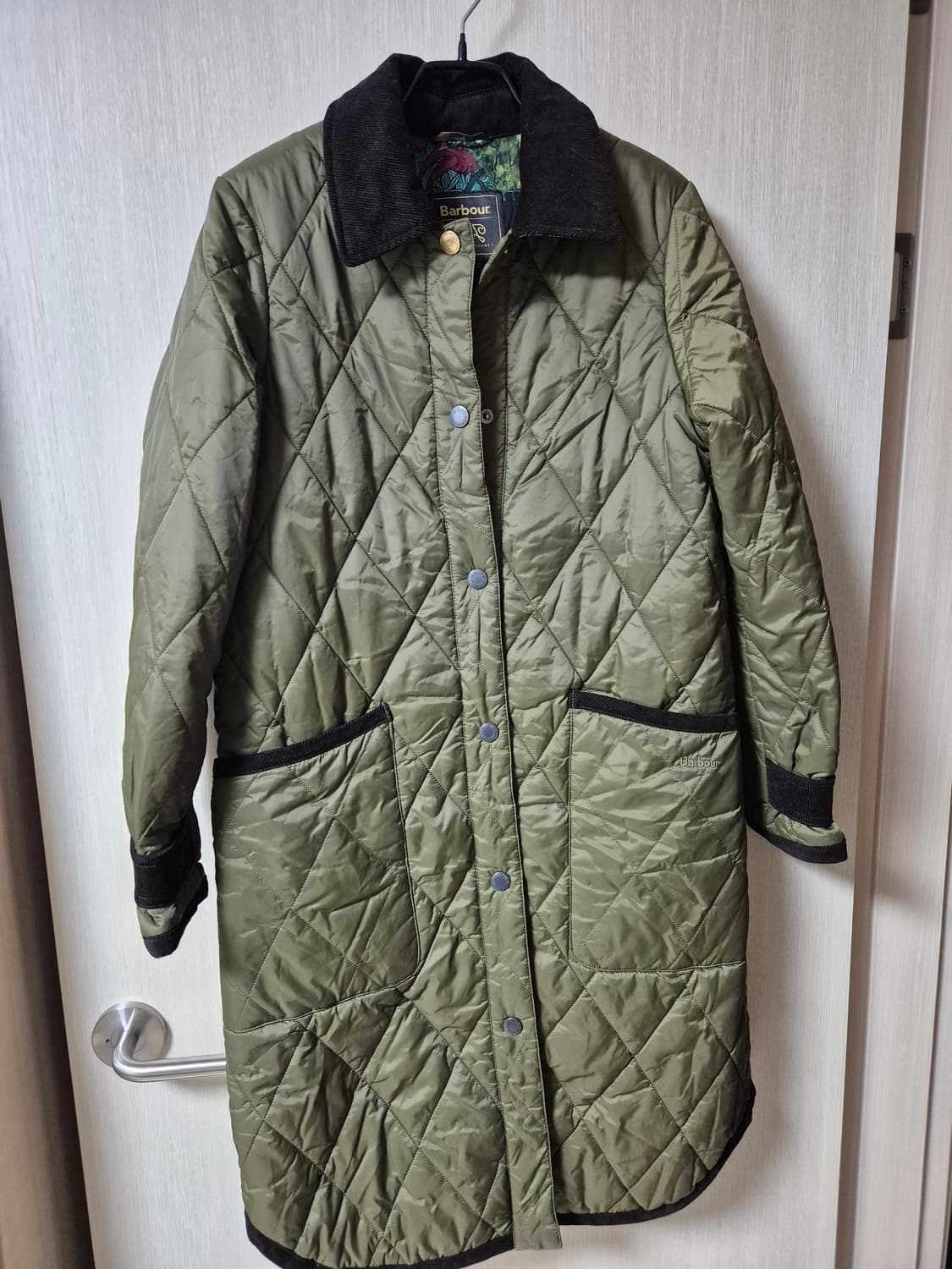 (정품) 바버 x 하우스 오프 해니크 혹스턴 퀄팅자켓 퀄팅코트 패딩 38 상품이미지4