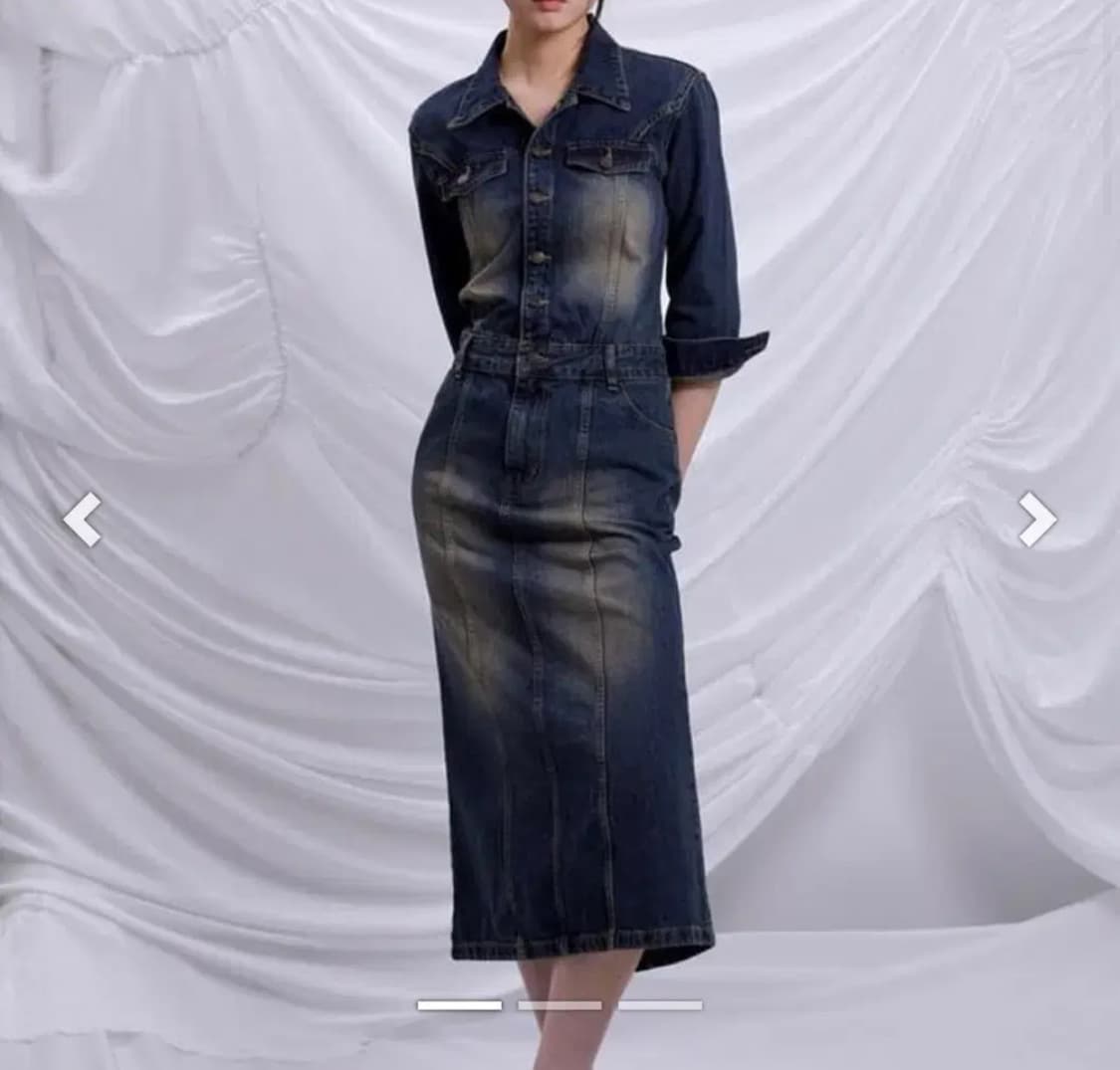 루루서울 데님 점프수트 원피스 드레스 M 상품이미지1