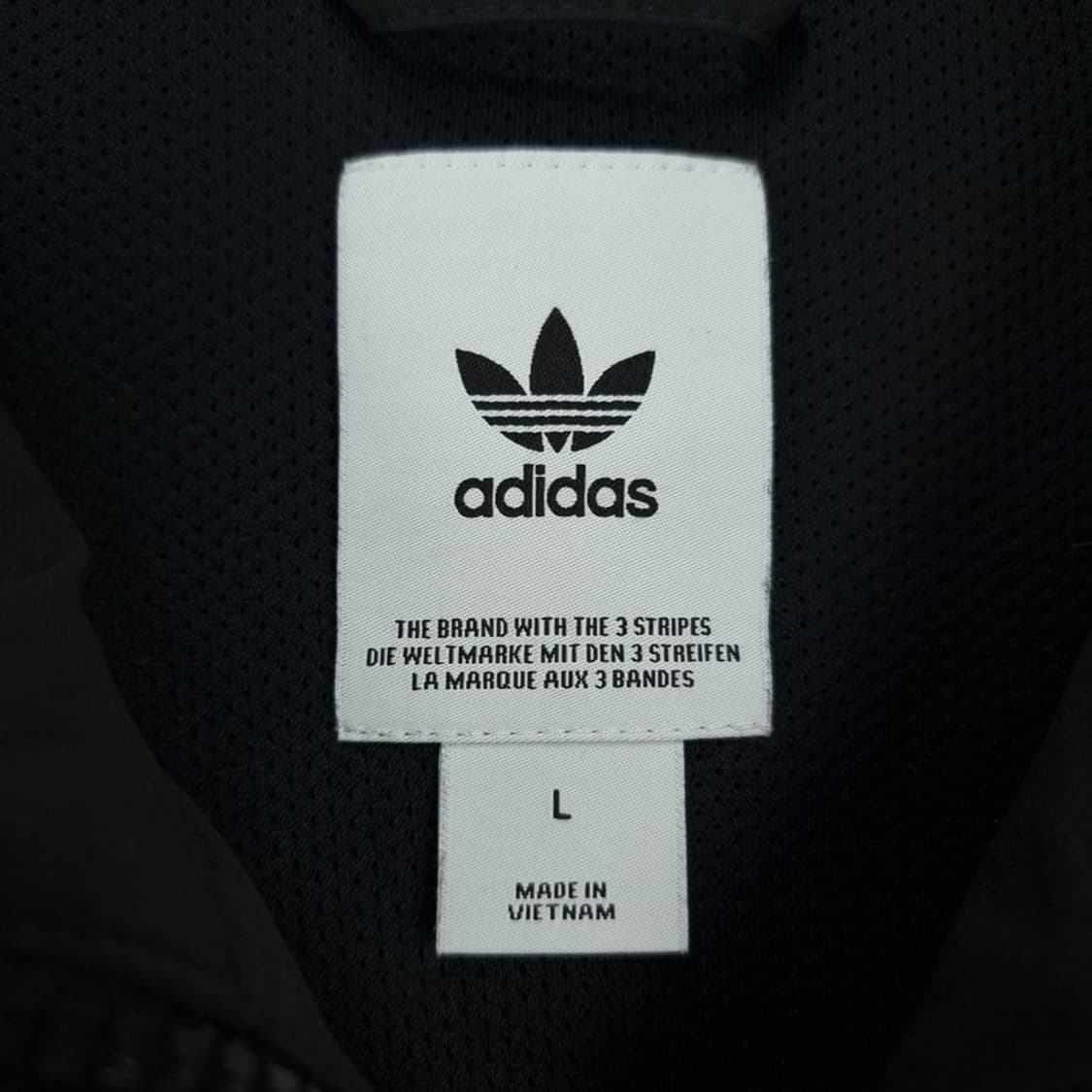 [아디다스] 블럭 배색 집업 바람막이 자켓 블랙 M19360 상품이미지7