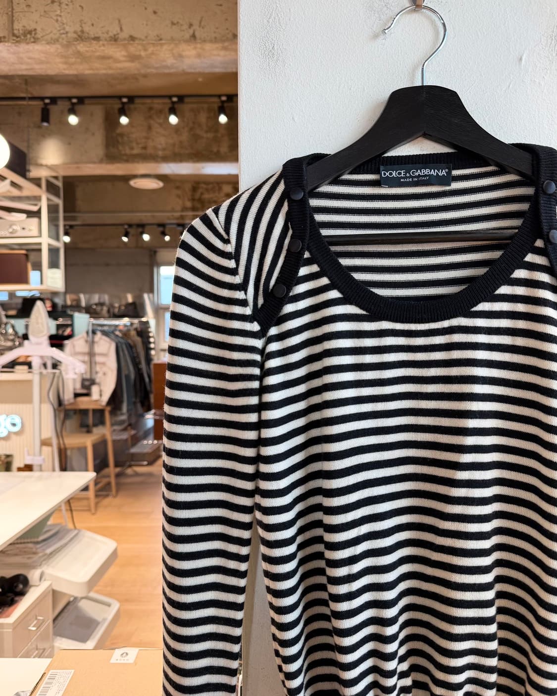 돌체앤가바나 스트라이프 블랙 스트라이프 니트 상품이미지4