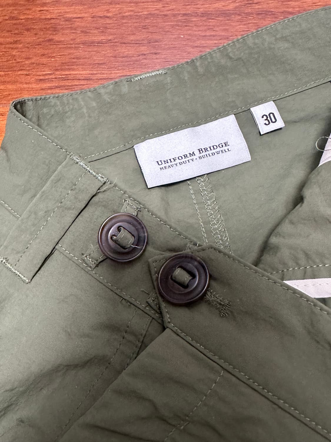 M) 유니폼브릿지 스웨덴 아미 카고 팬츠 올리브 나일론 상품이미지4