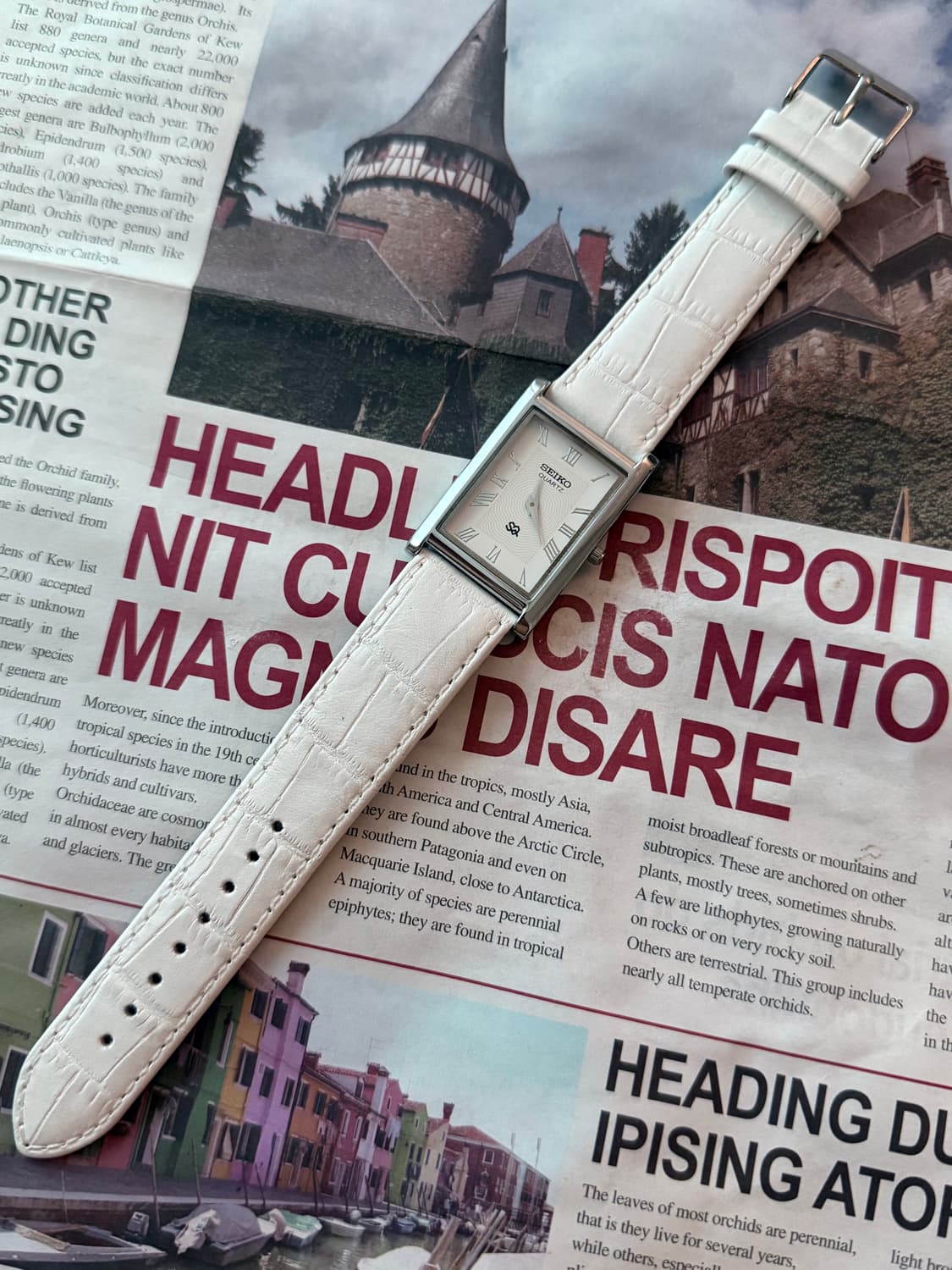 세이코 Seiko 쿼츠 탱크 화이트 상품이미지2